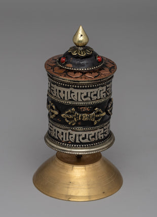 Sacred Tibetan Home Decor Om Mani Padme Hum Prayer Wheel | Spiritual Practice Essentials
