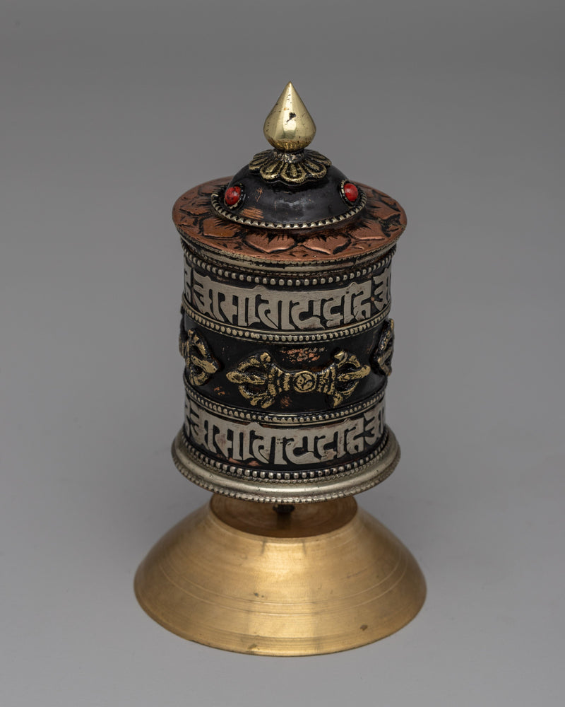 Sacred Tibetan Home Decor Om Mani Padme Hum Prayer Wheel | Spiritual Practice Essentials