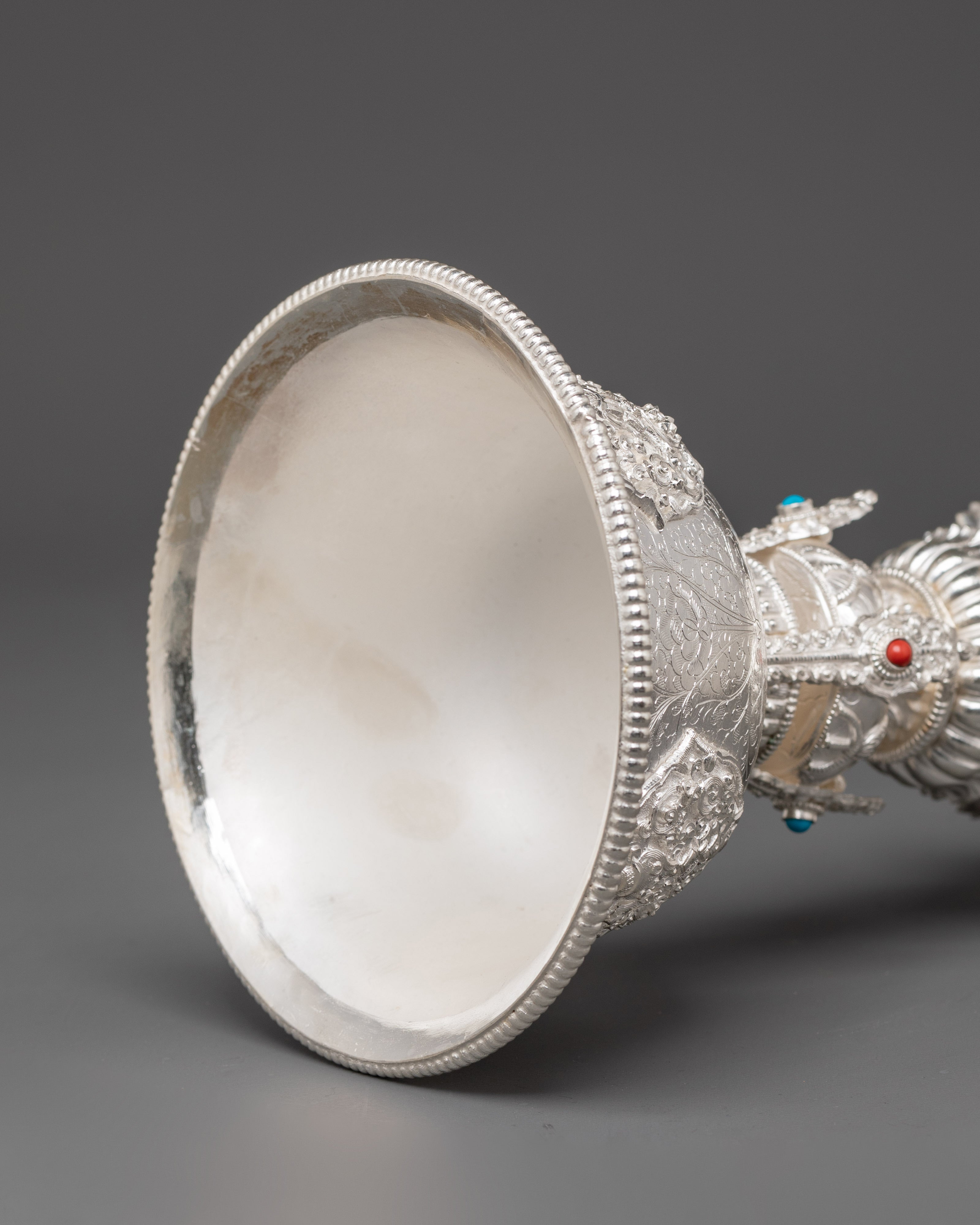 Silver Ritual Butter Lamp | Lamp for Offerings