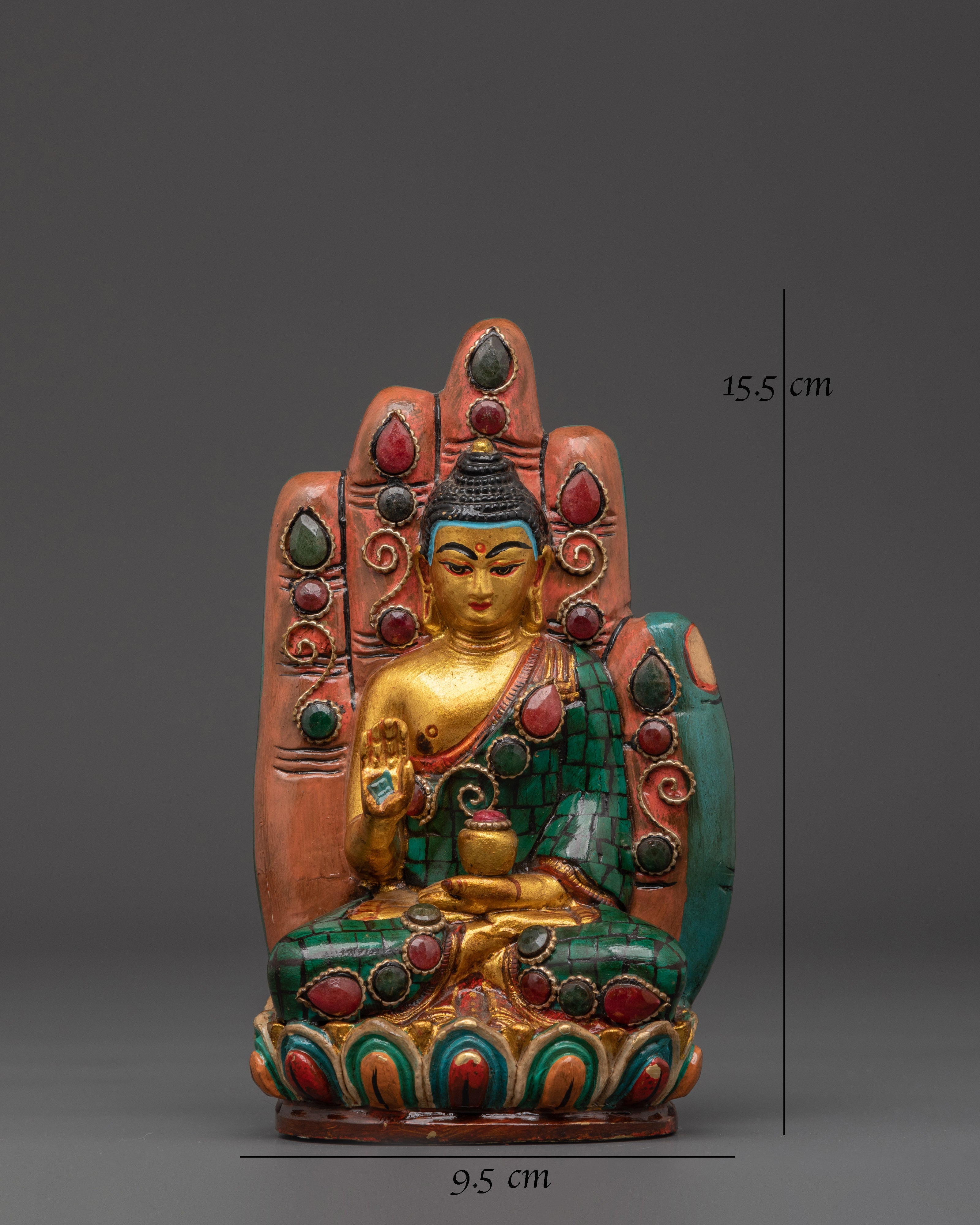 Handcrafted Amoghasiddhi Buddha Figurine | Symbol of Protection & Wisdom