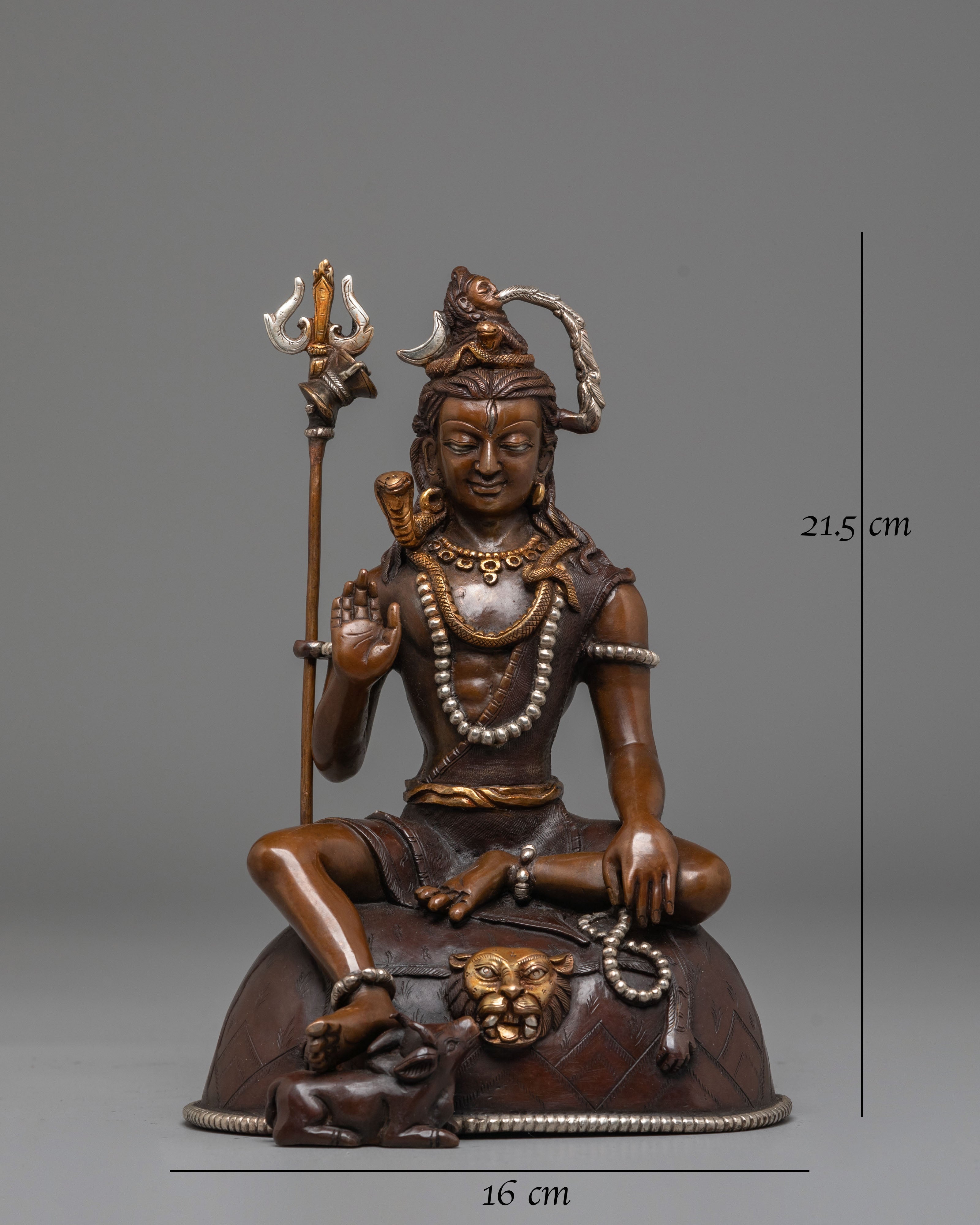 Statue of Hindu Deity Shiva | Handcrafted Oxidized Copper Lord Shiva Sculpture