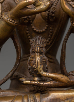 Antique Copper Namgyalma Statue |  Buddhist Ritual & Meditation