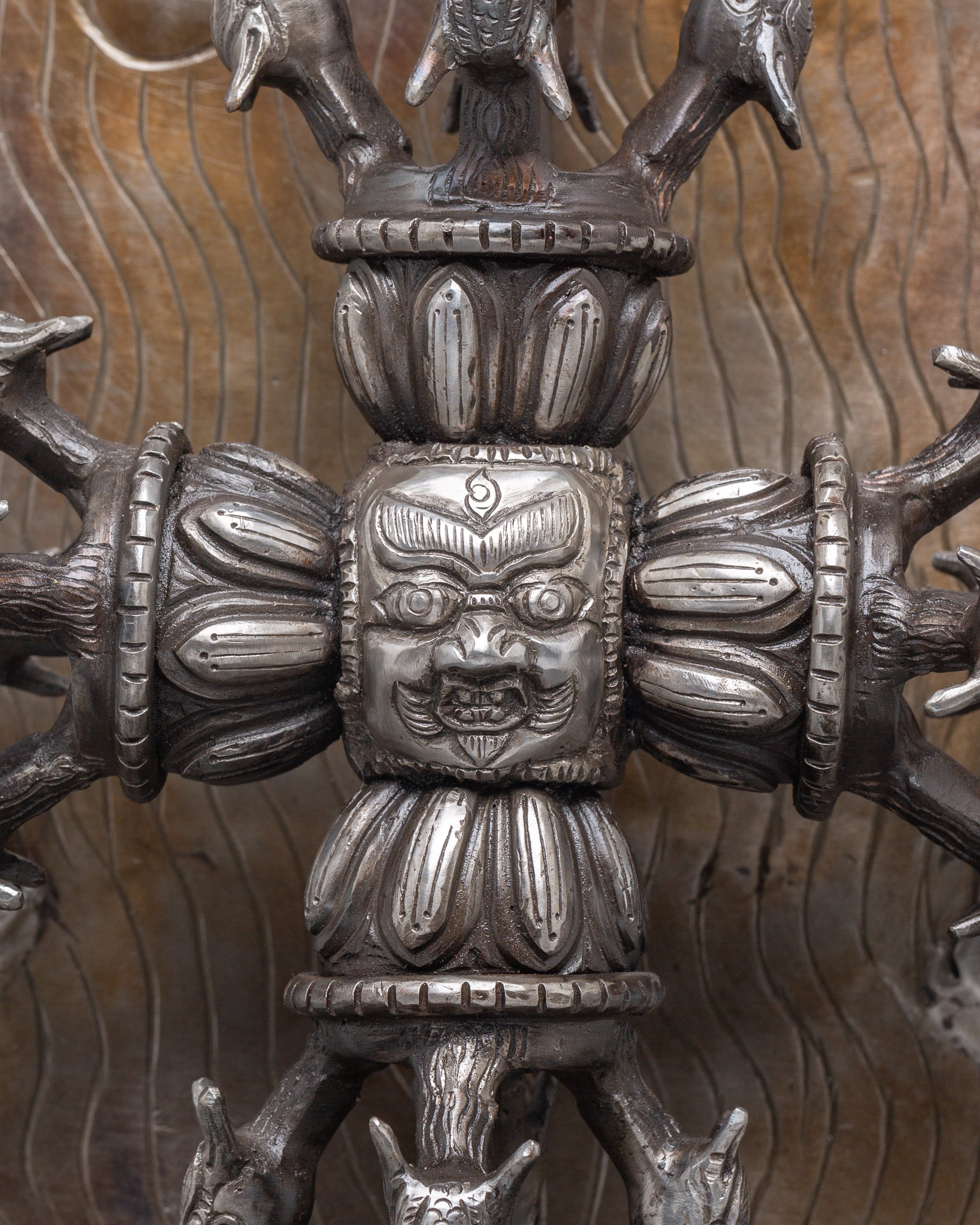 Sacred Tibetan Bishwo Vajra | Powerful Ironwork with Turquoise & Coral Stones