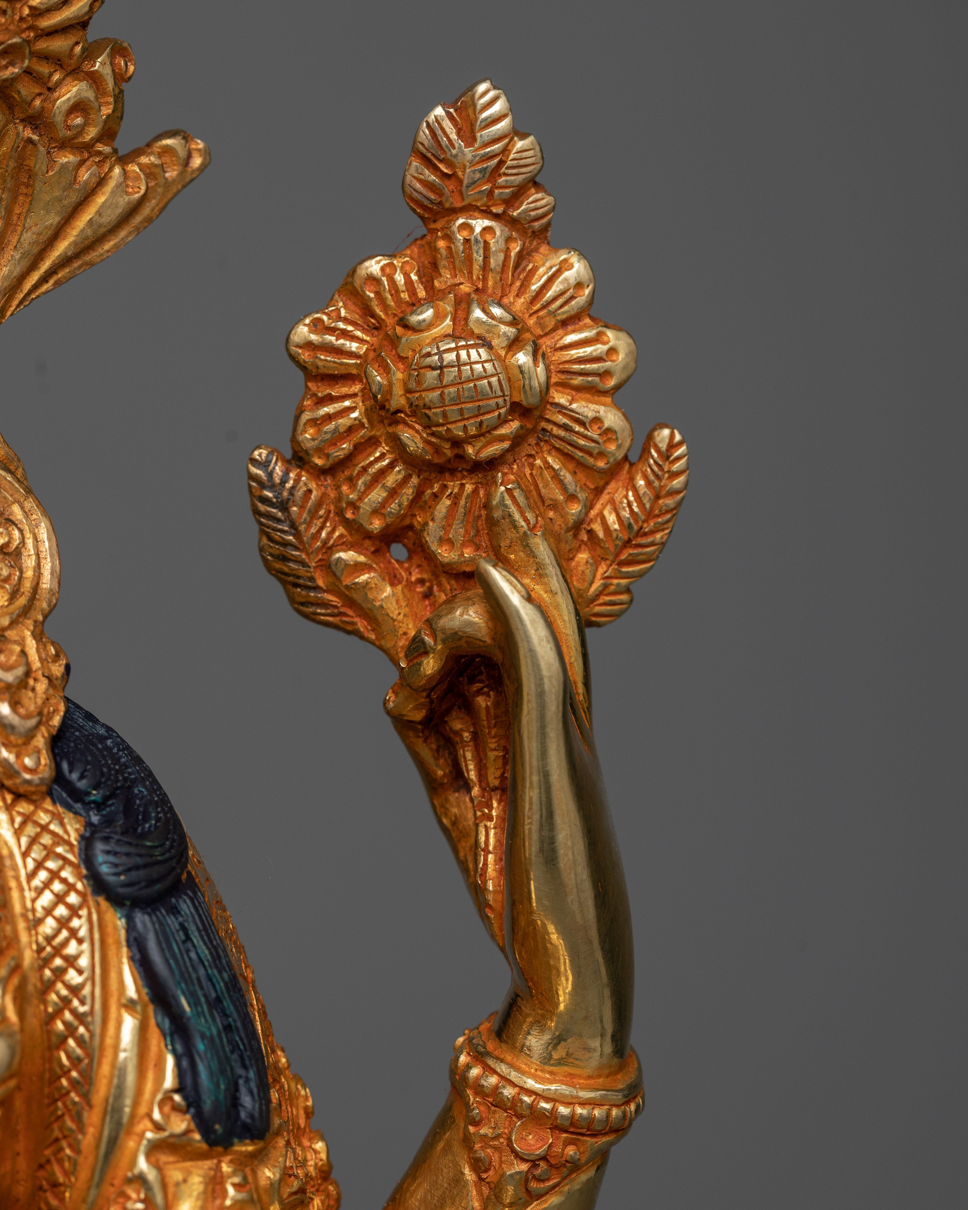 Radiant Chenresi Statue | 24K Gold Gilded Detail