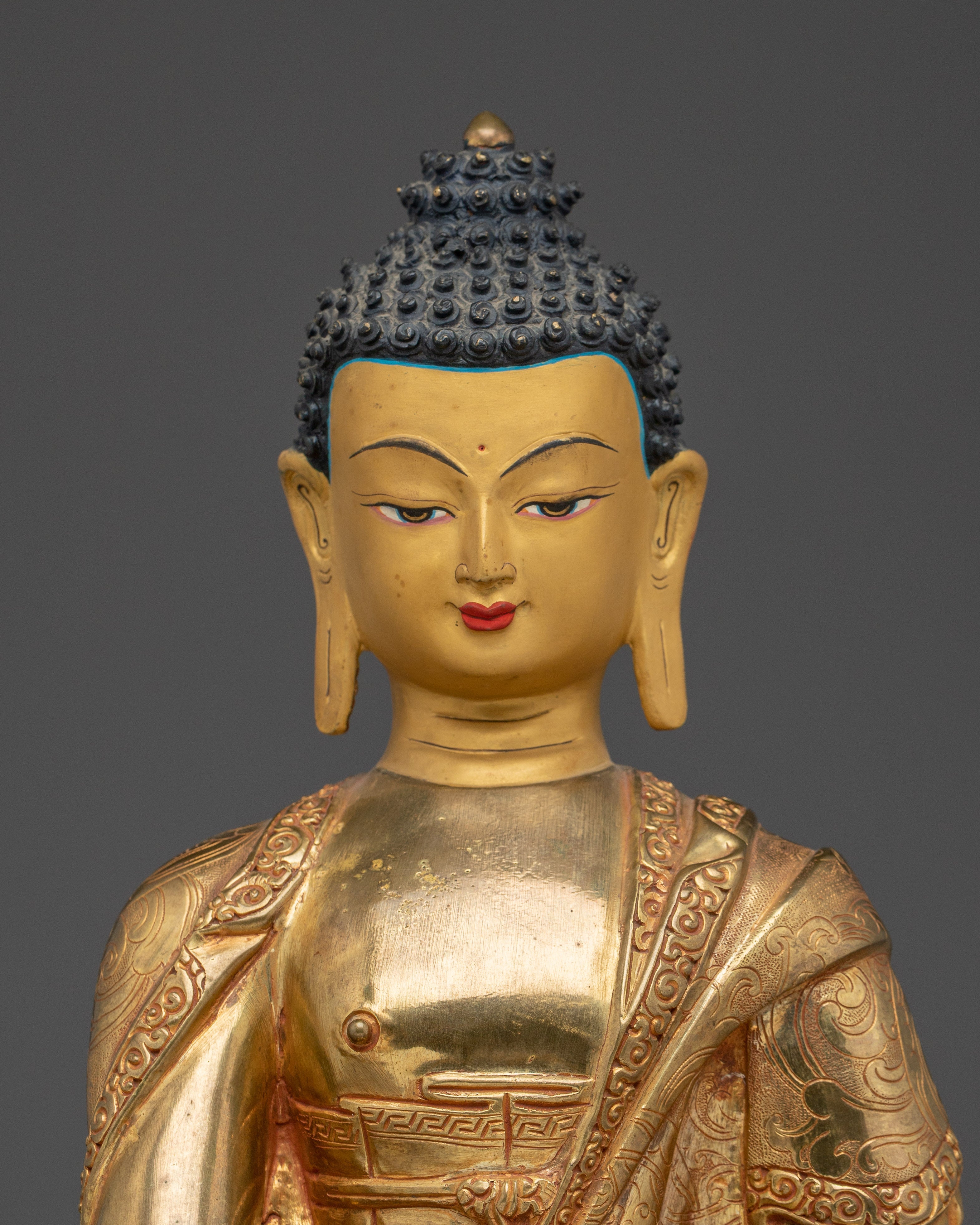 Handcrafted Shakyamuni buddha Spiritual Decor | Tibetan Art