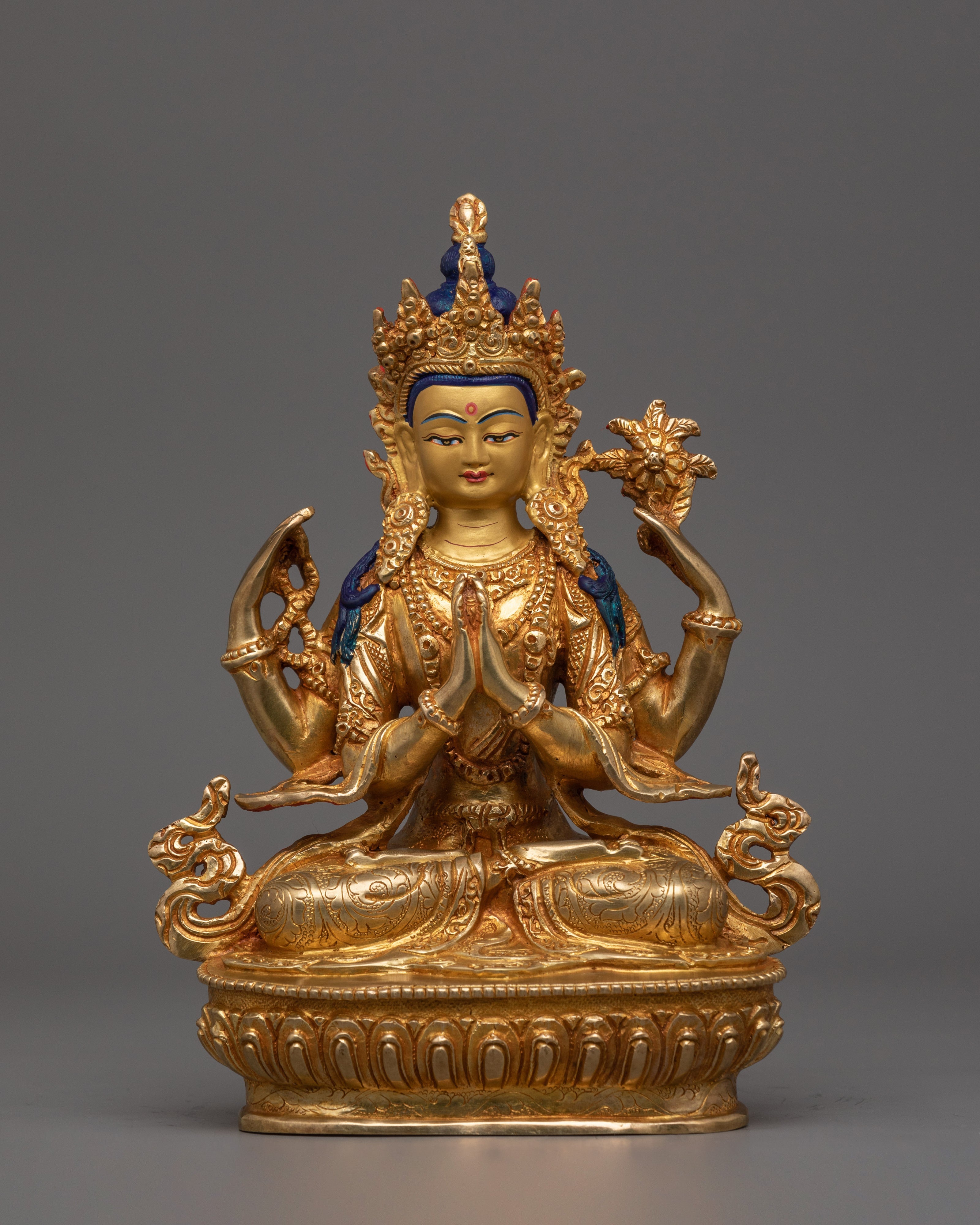Beautiful 4 Armed Chenrezig Statue 
