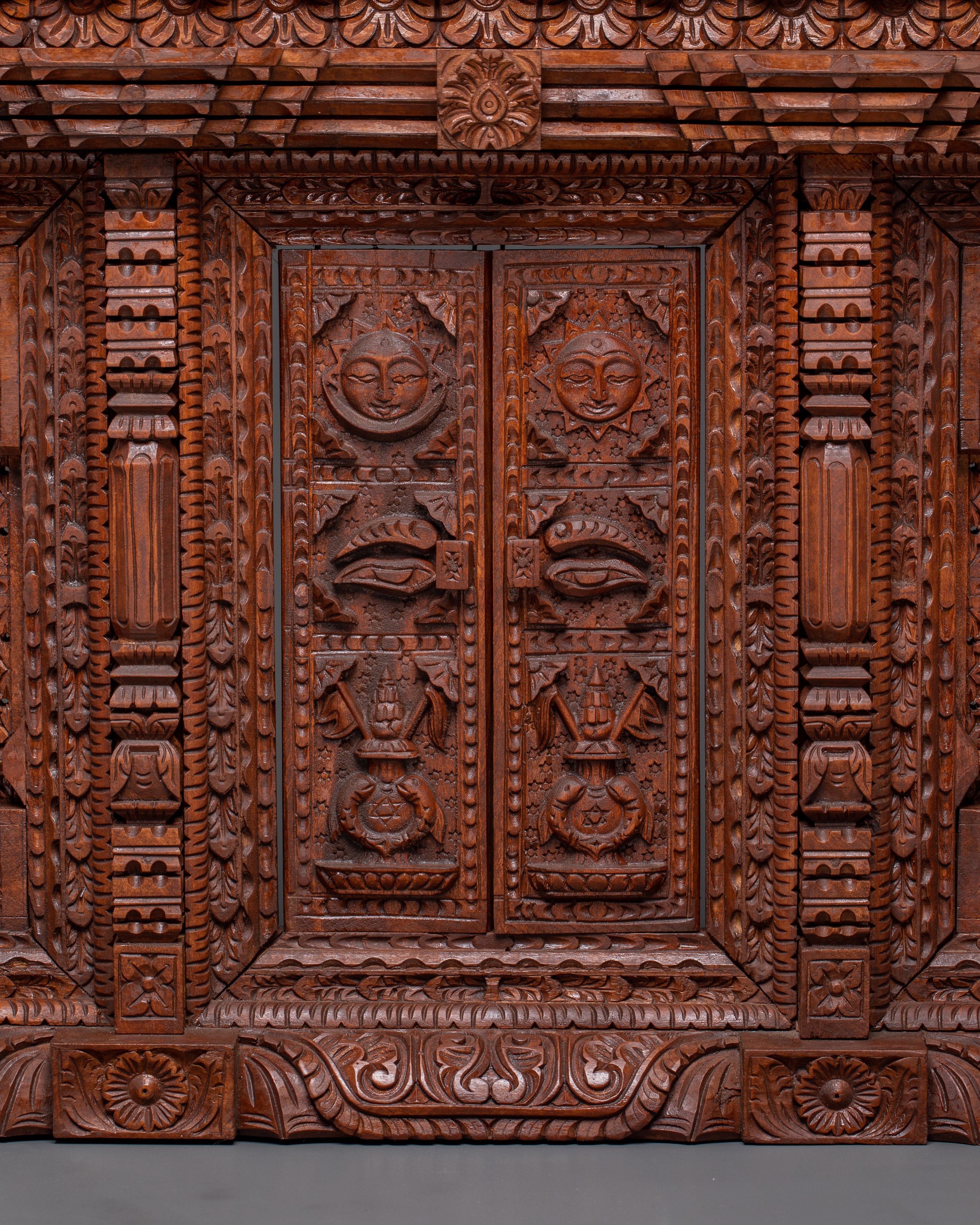 Handcrafted Wooden Sculpture Art | Detailed Carved Woodwork for Your Home
