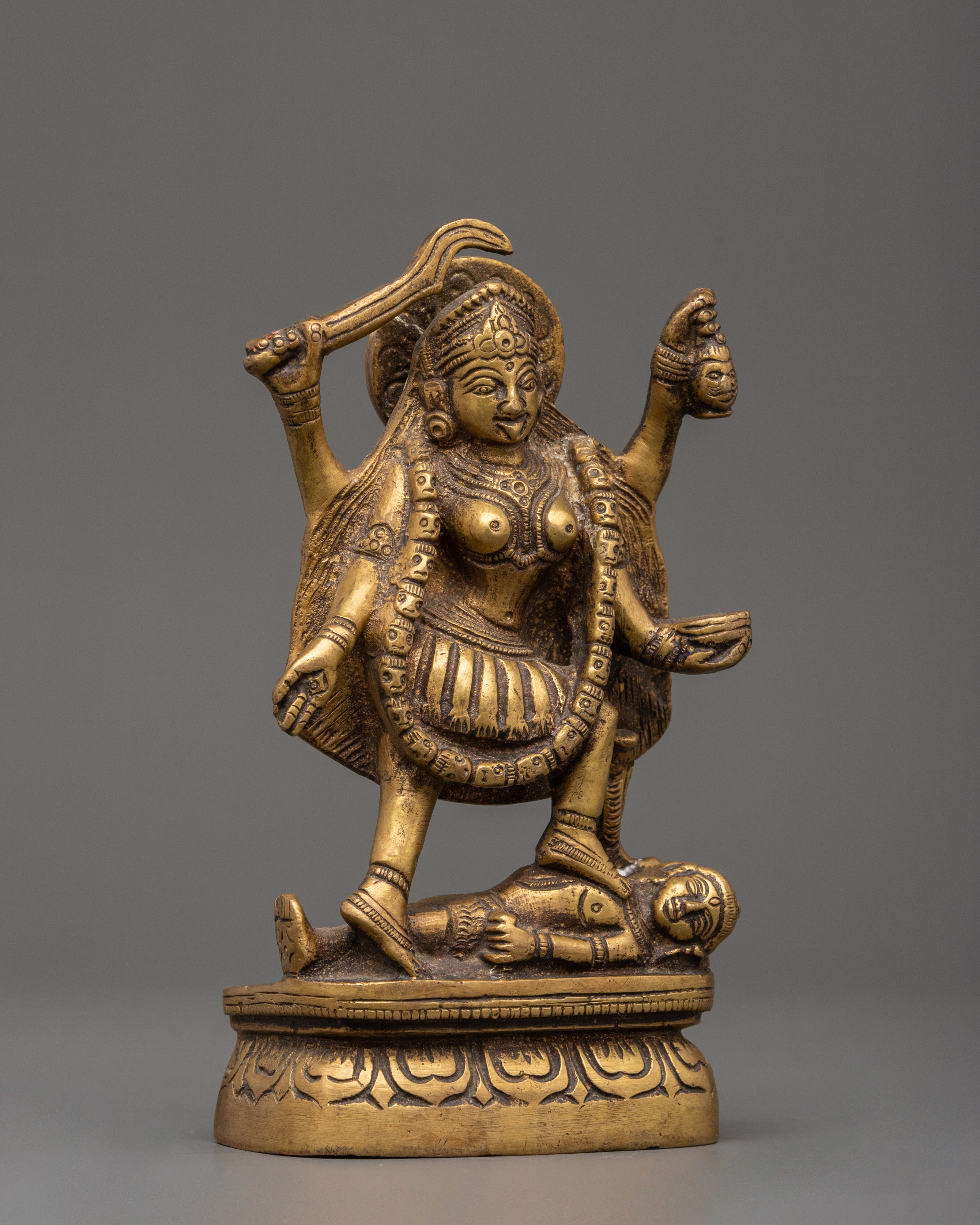 Mahakali Goddess Brass Statue | Protective Divine Energy Figurine