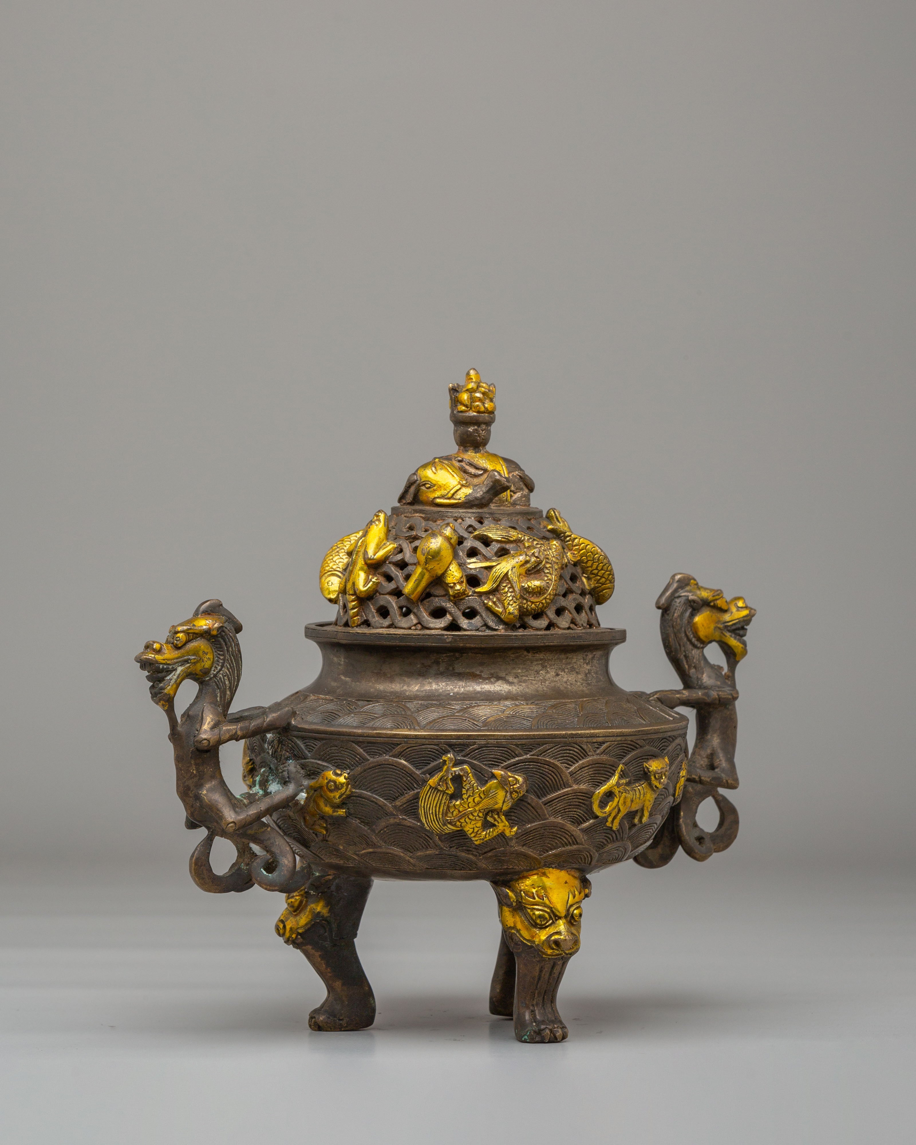 Buddhist Shrine Incense Burner | Handcrafted Ritual Item