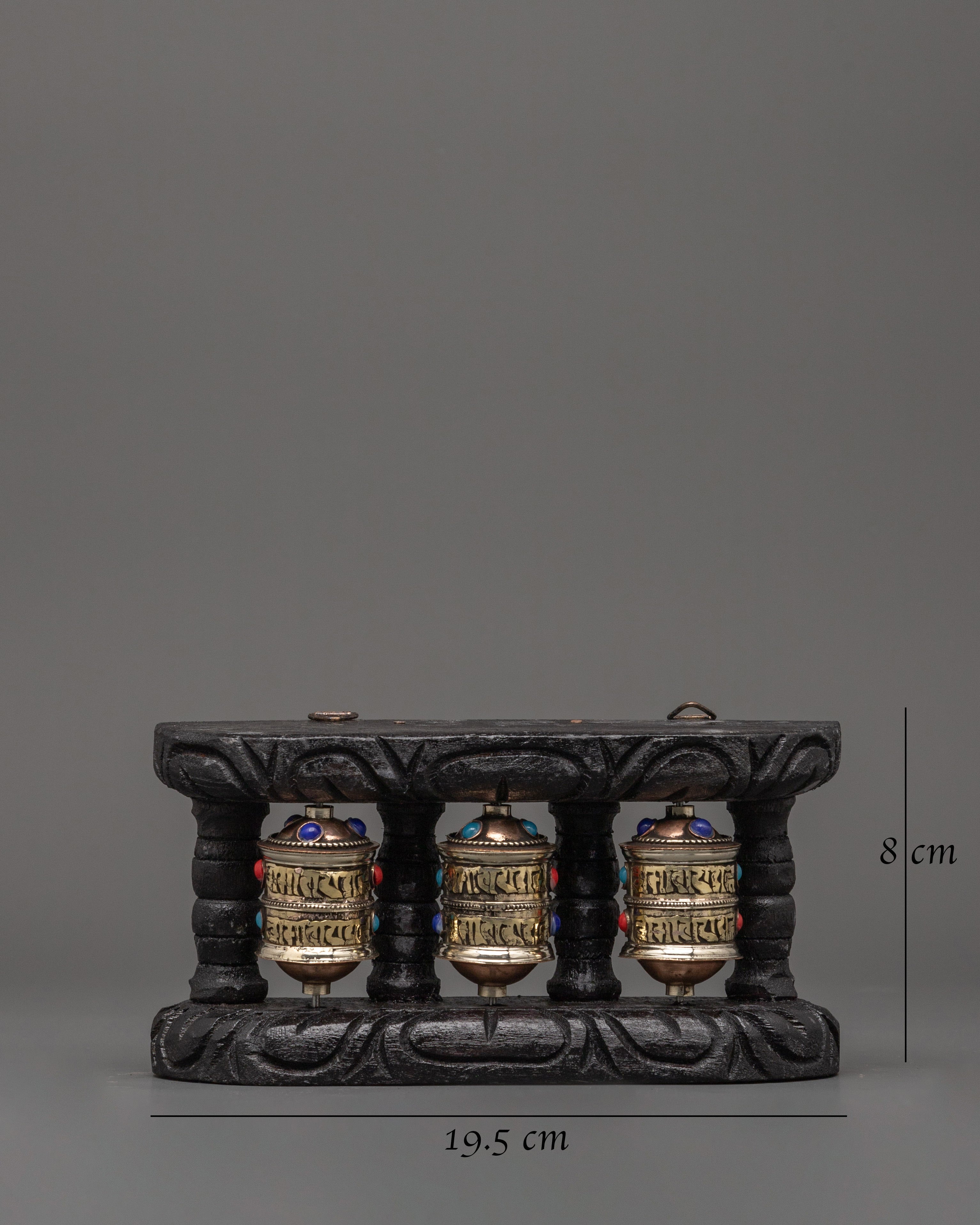 Traditional Buddhist Mantra Wheel Set | Tibetan Prayer Wheels