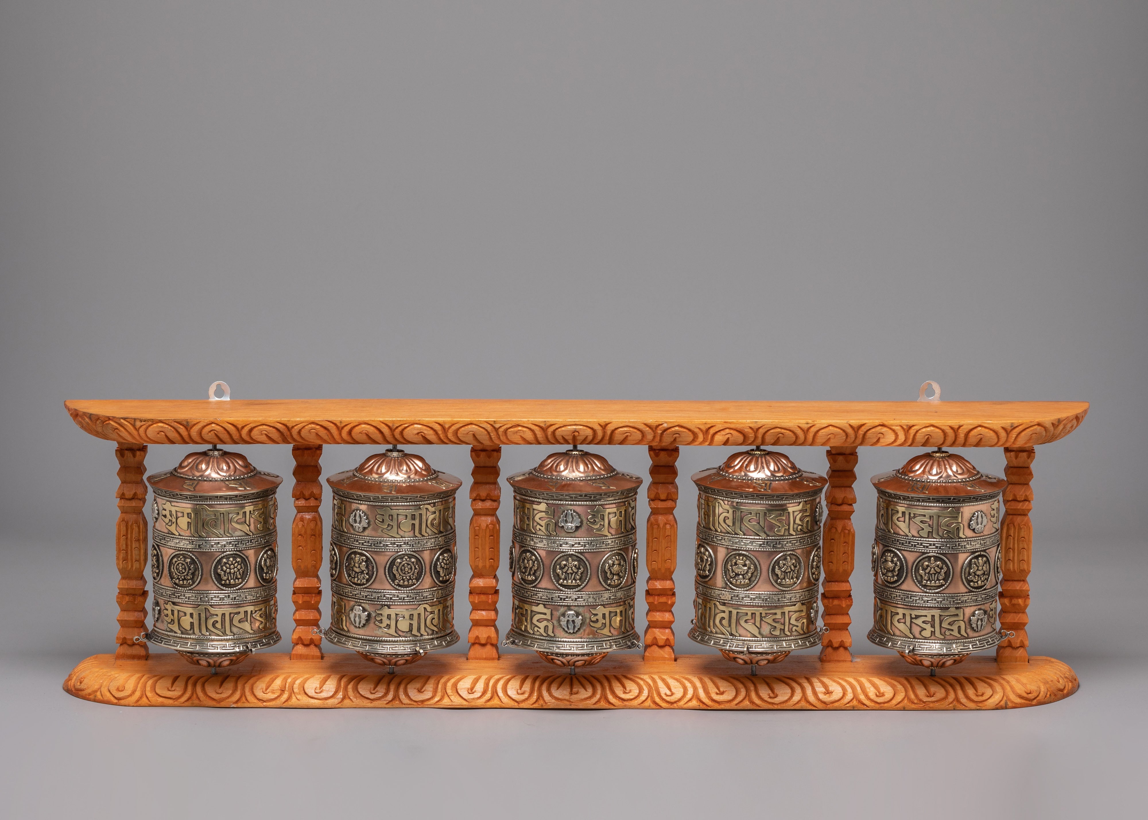 Tibetan Prayer Wheel Set | Meditation & Spiritual Decor