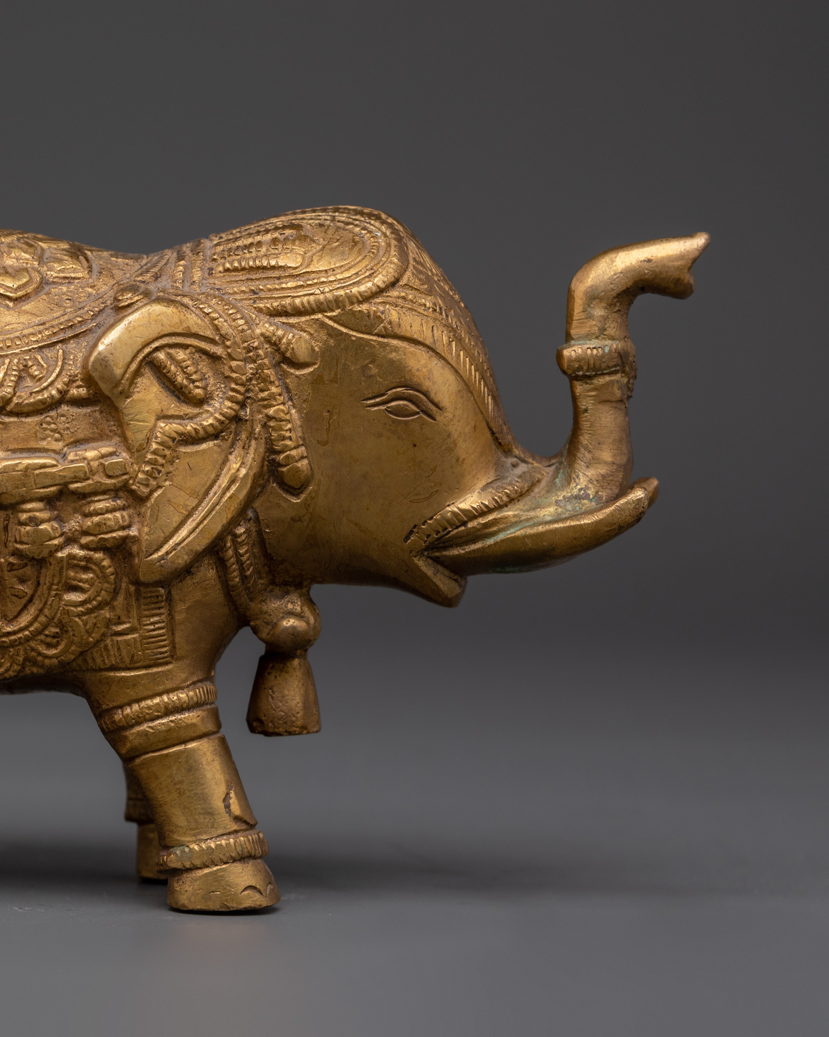 Decorative Elephant Statue | Handmade Brass Elephant Figurine for Home Decor