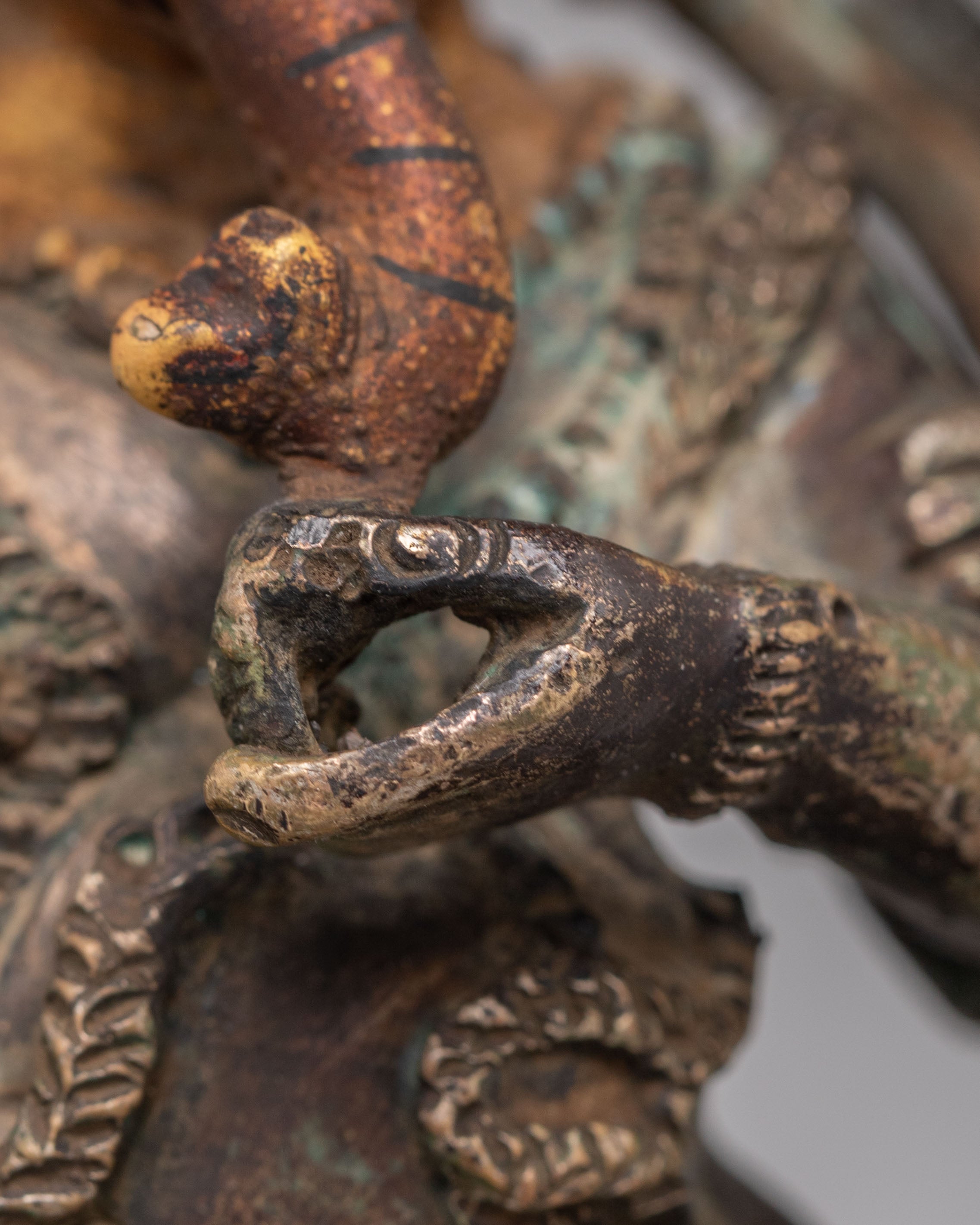 Himalayan Lord Ganesha Sculpture | Antique Finish Copper Statue