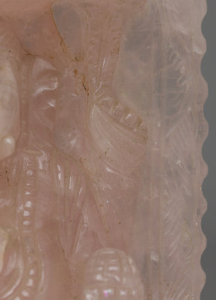 Ganesh Statue in Rose Quartz | Remover of Obstacles, Love & Prosperity Symbol