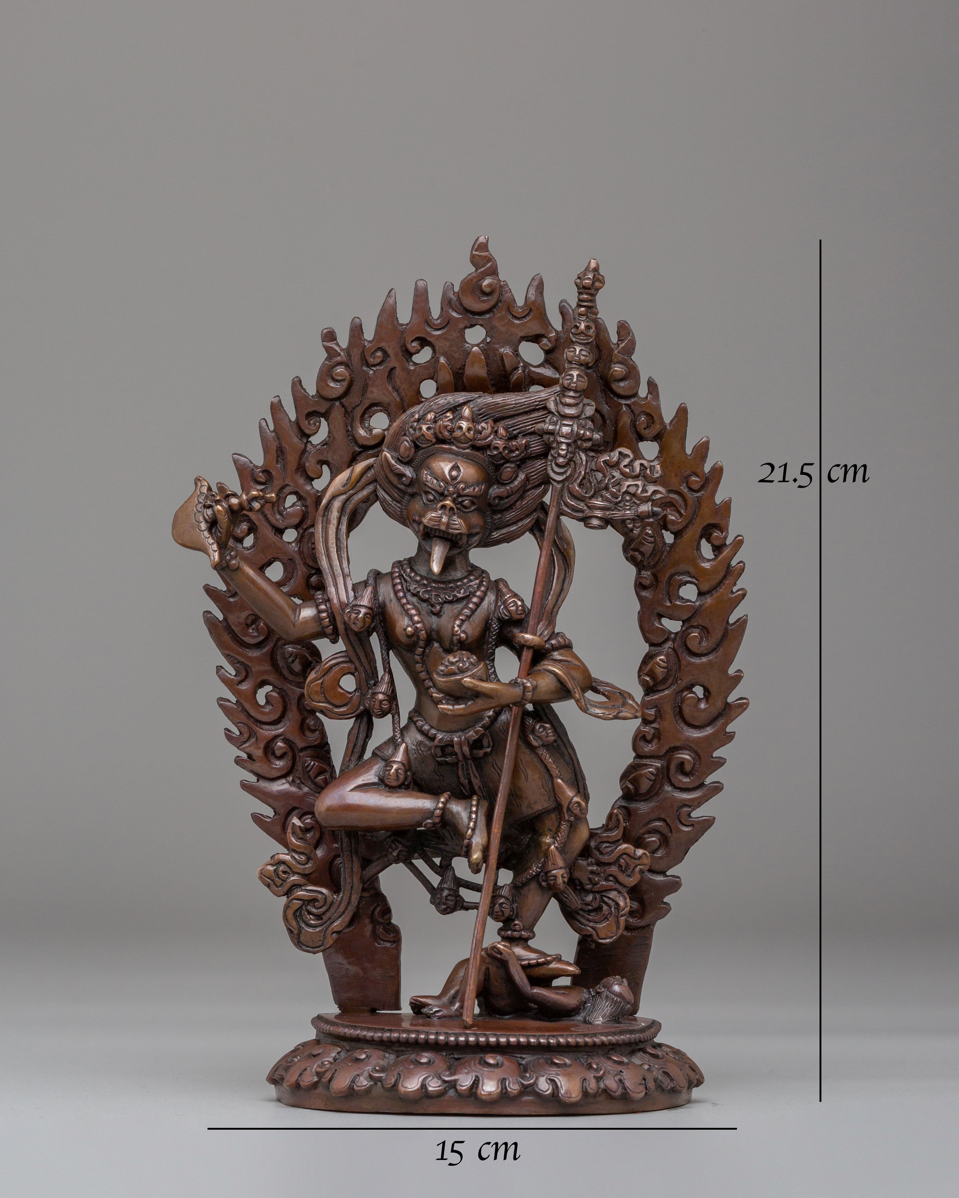 Buddhist Simhamukha Handcrafted Statue | Tibetan Lion-Faced Dakini Statue