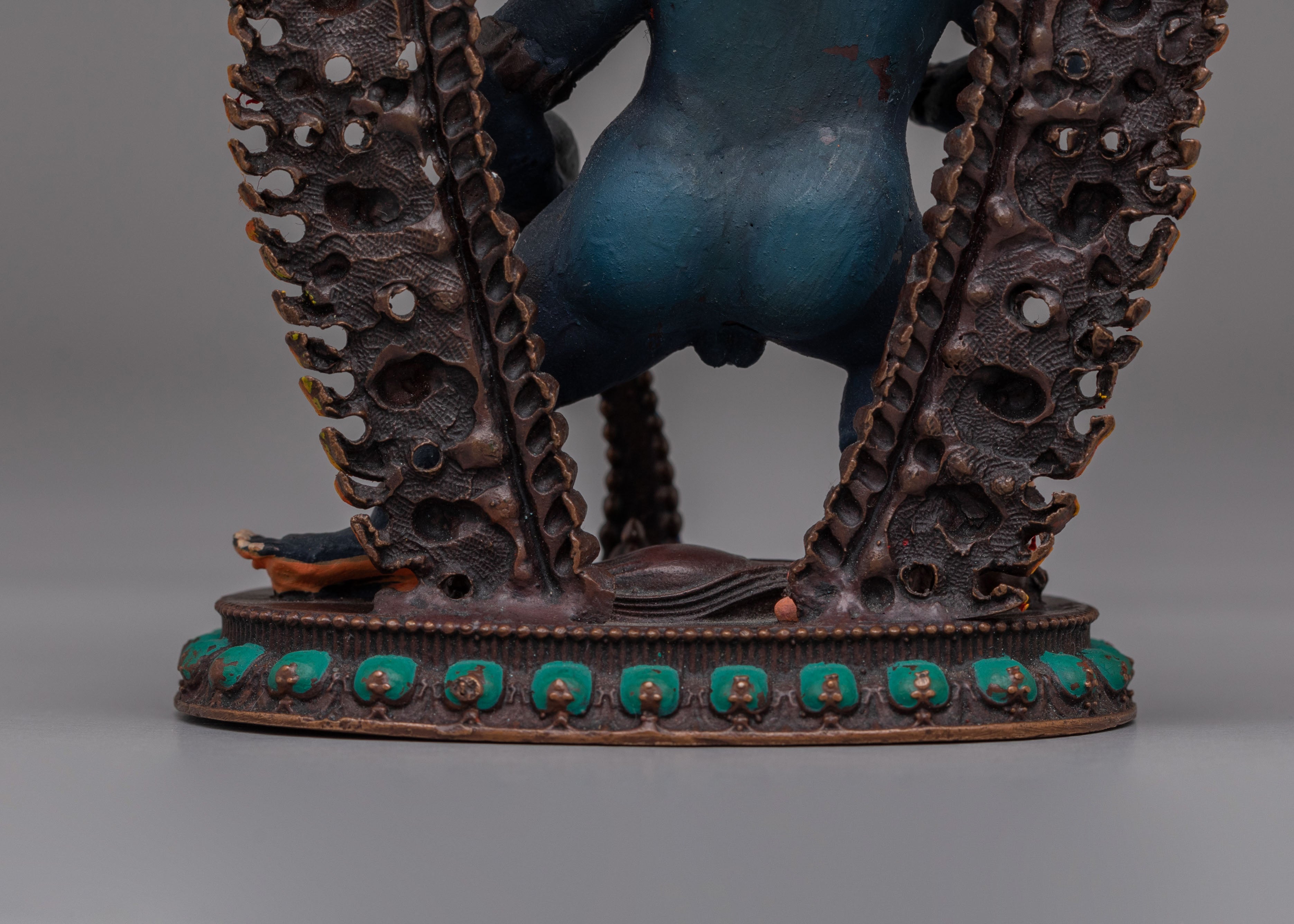Handcrafted Black Dzambhala Spiritual Statue | Tibetan Protector Deity
