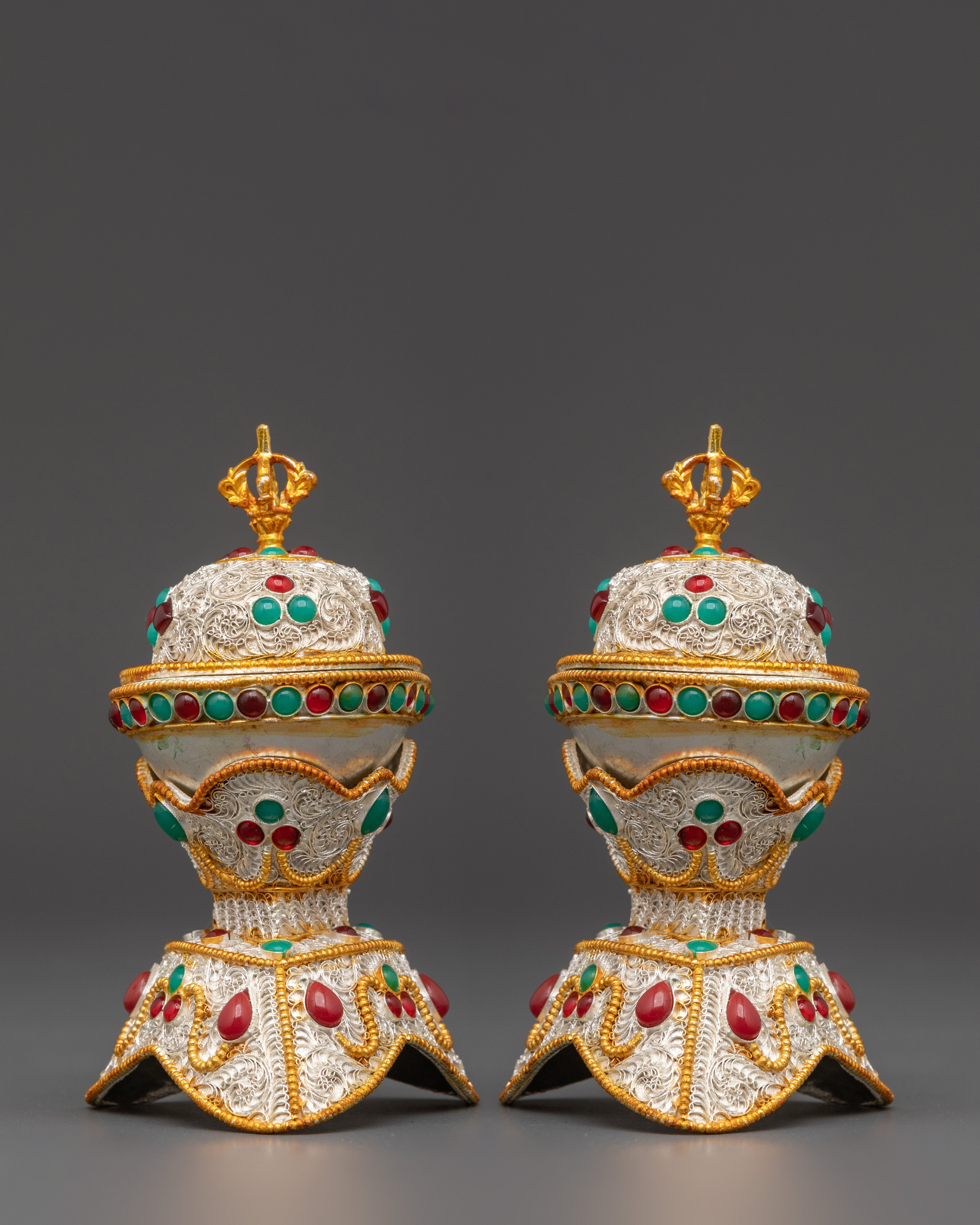 Silver and Gold Plated Kapala Set 