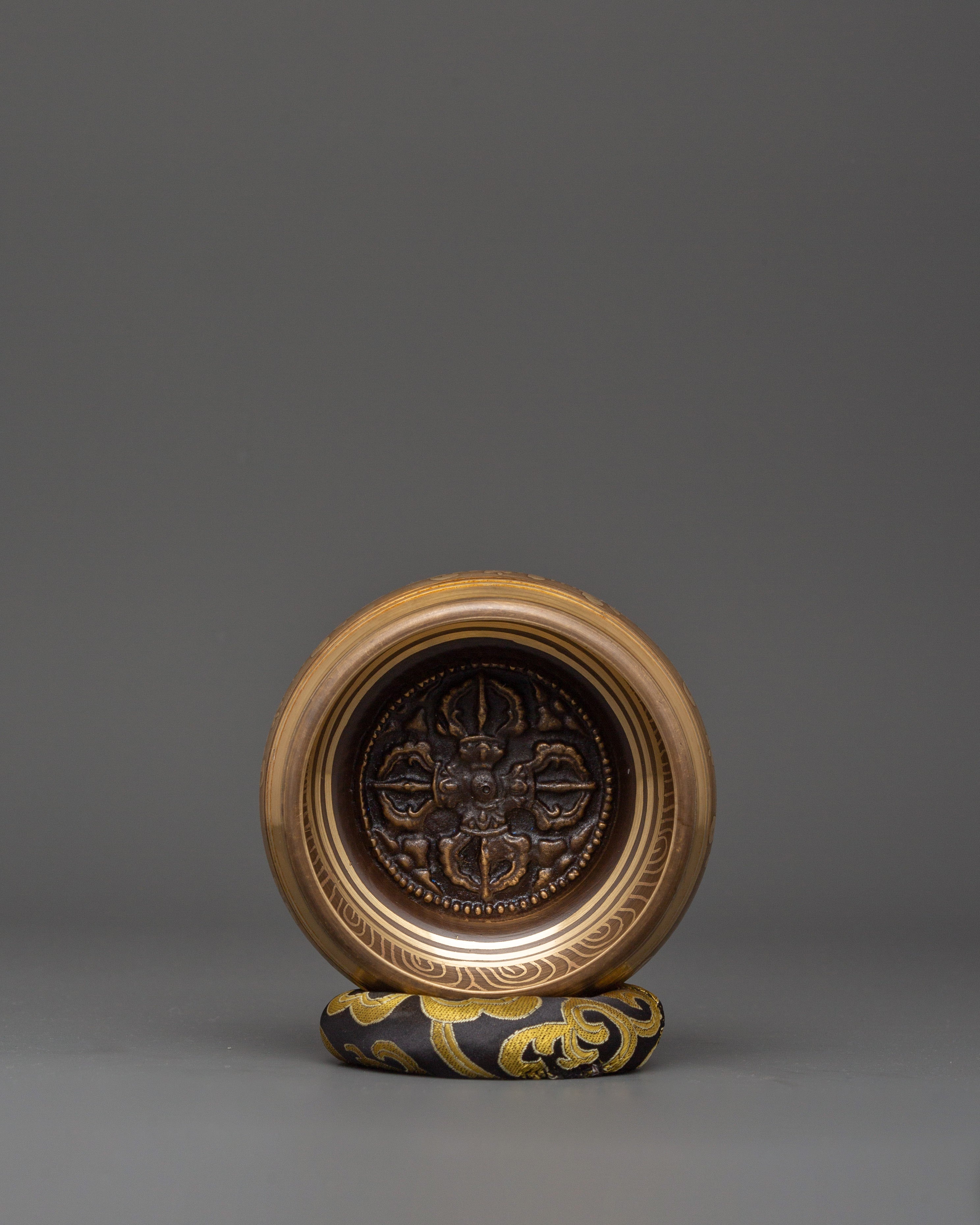Large Tibetan Singing Bowl | Meditation Sound Bowl with Wooden Striker