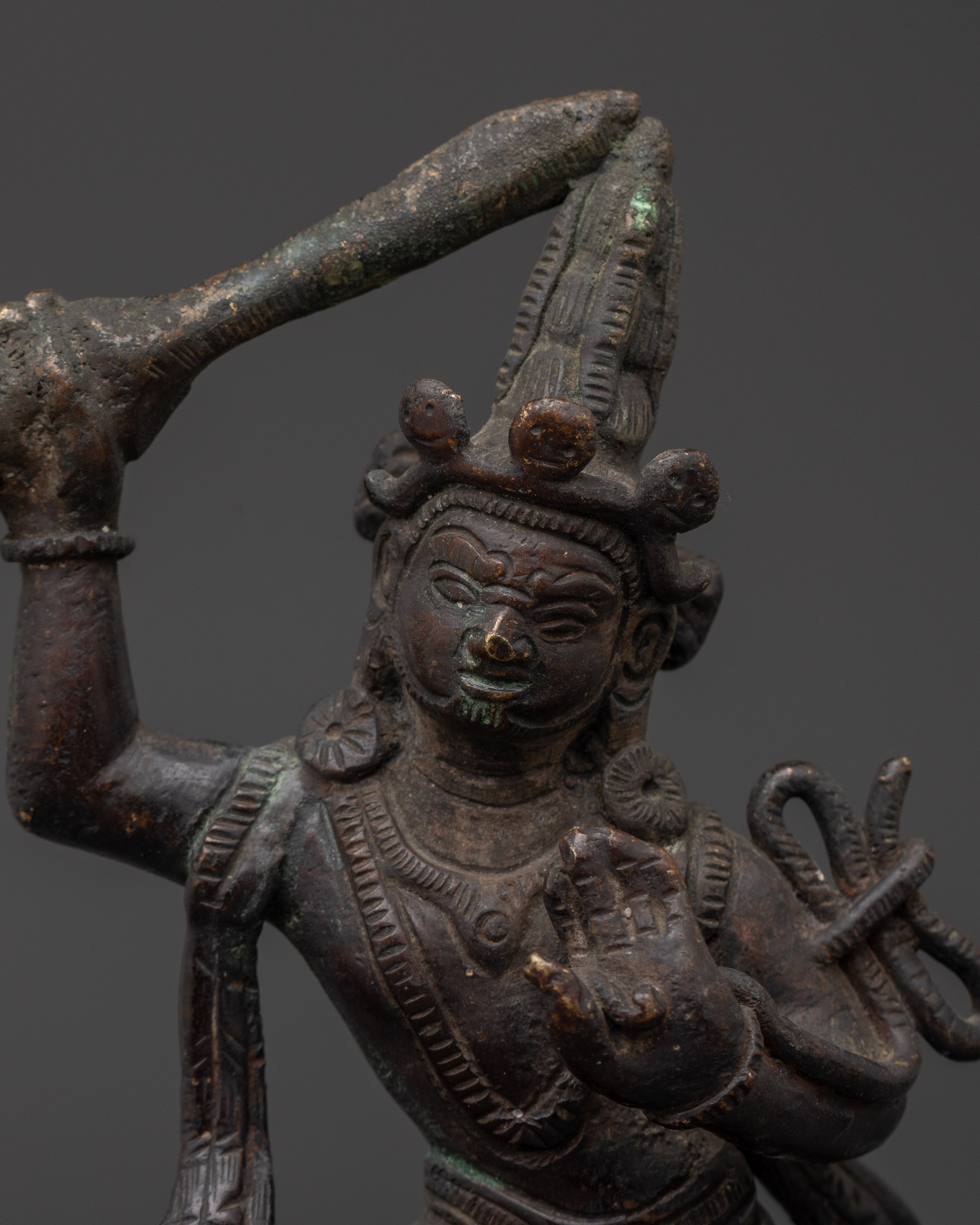 Handcrafted Achala Statue | Brass Hindu Protector Deity Sculpture