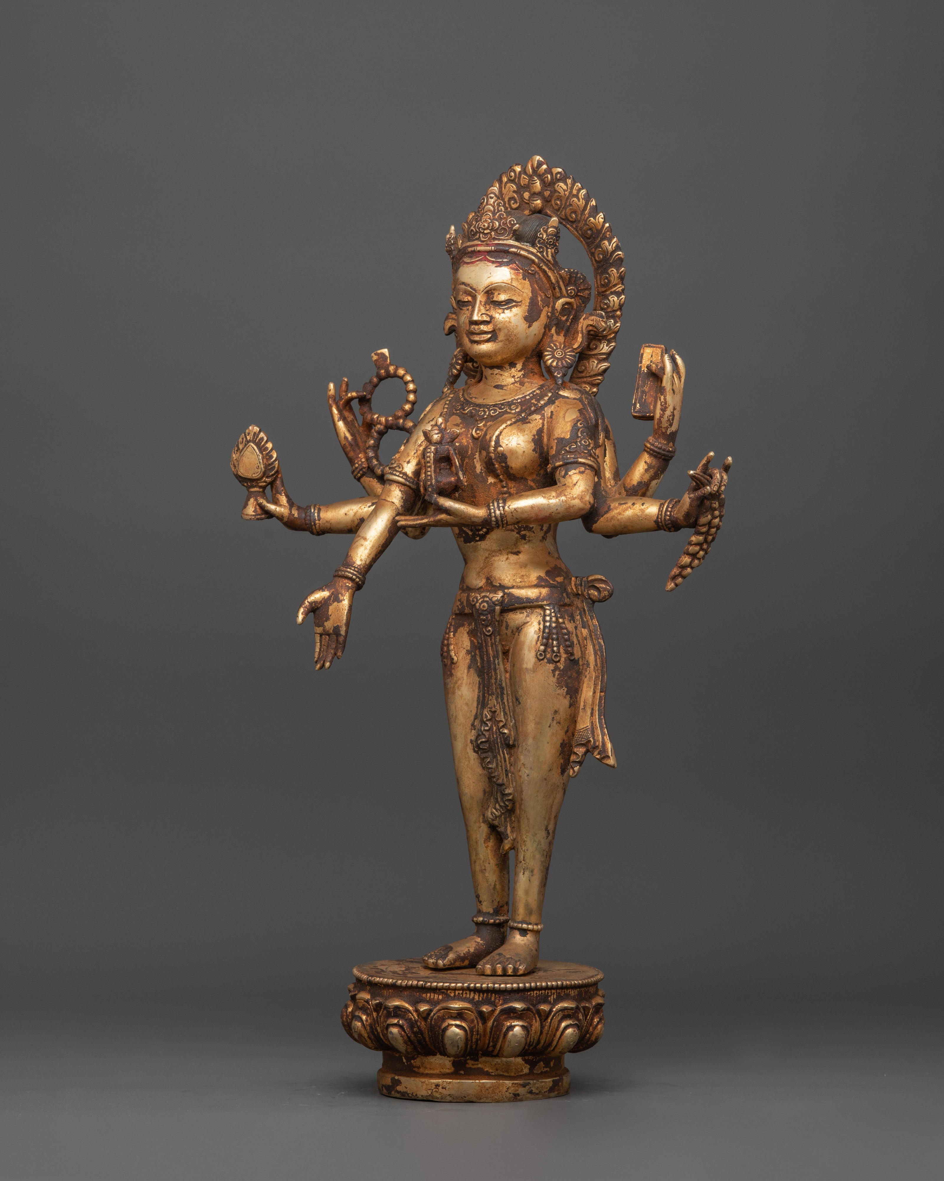 Vasudhara Wealth Goddess | Tibetan Statue of Abundance and Prosperity