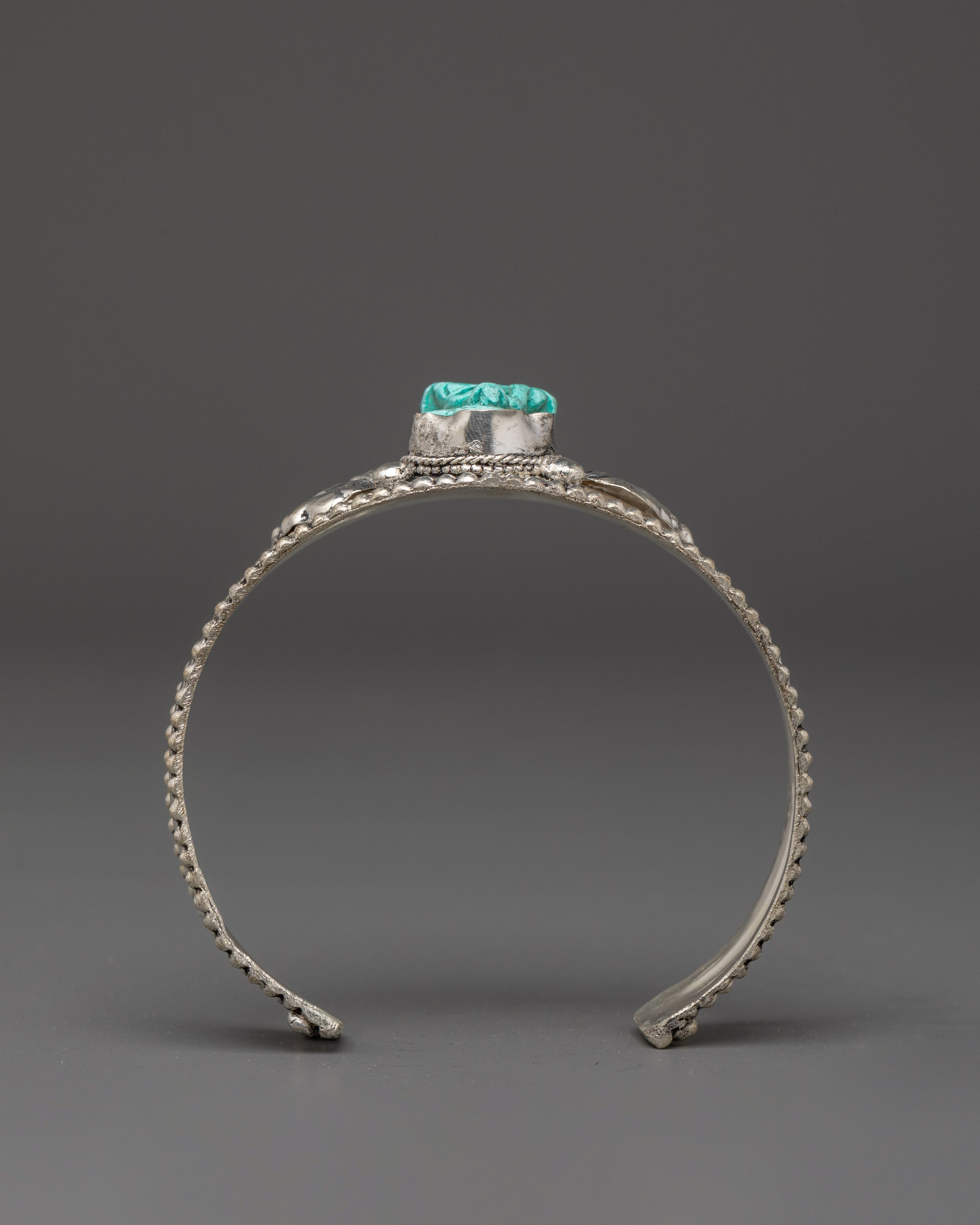 Turquoise Buddha Cuff Bracelet |  Meditation and Healing Jewelry