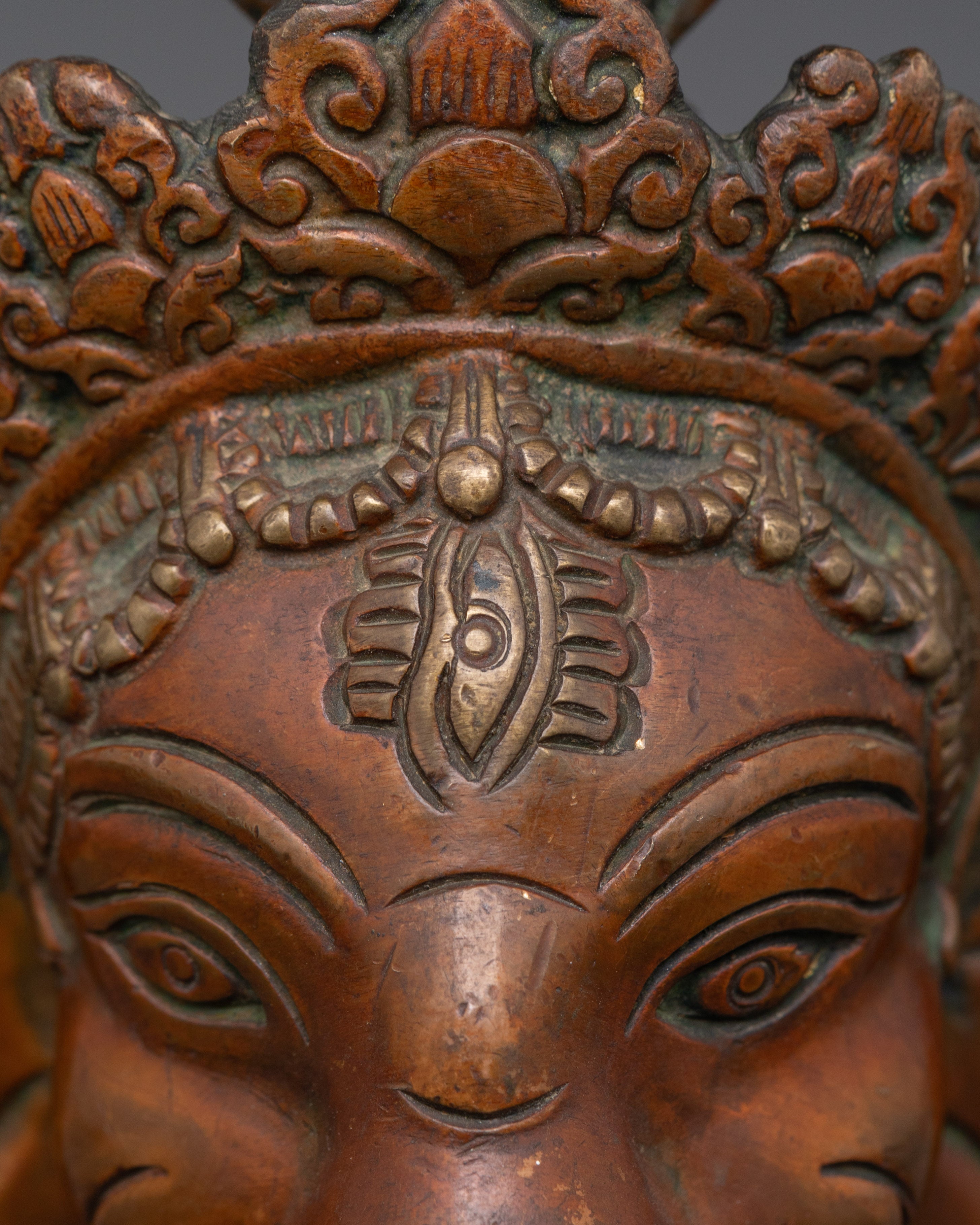 Lord Ganesha Head | Hindu Spiritual Figurine