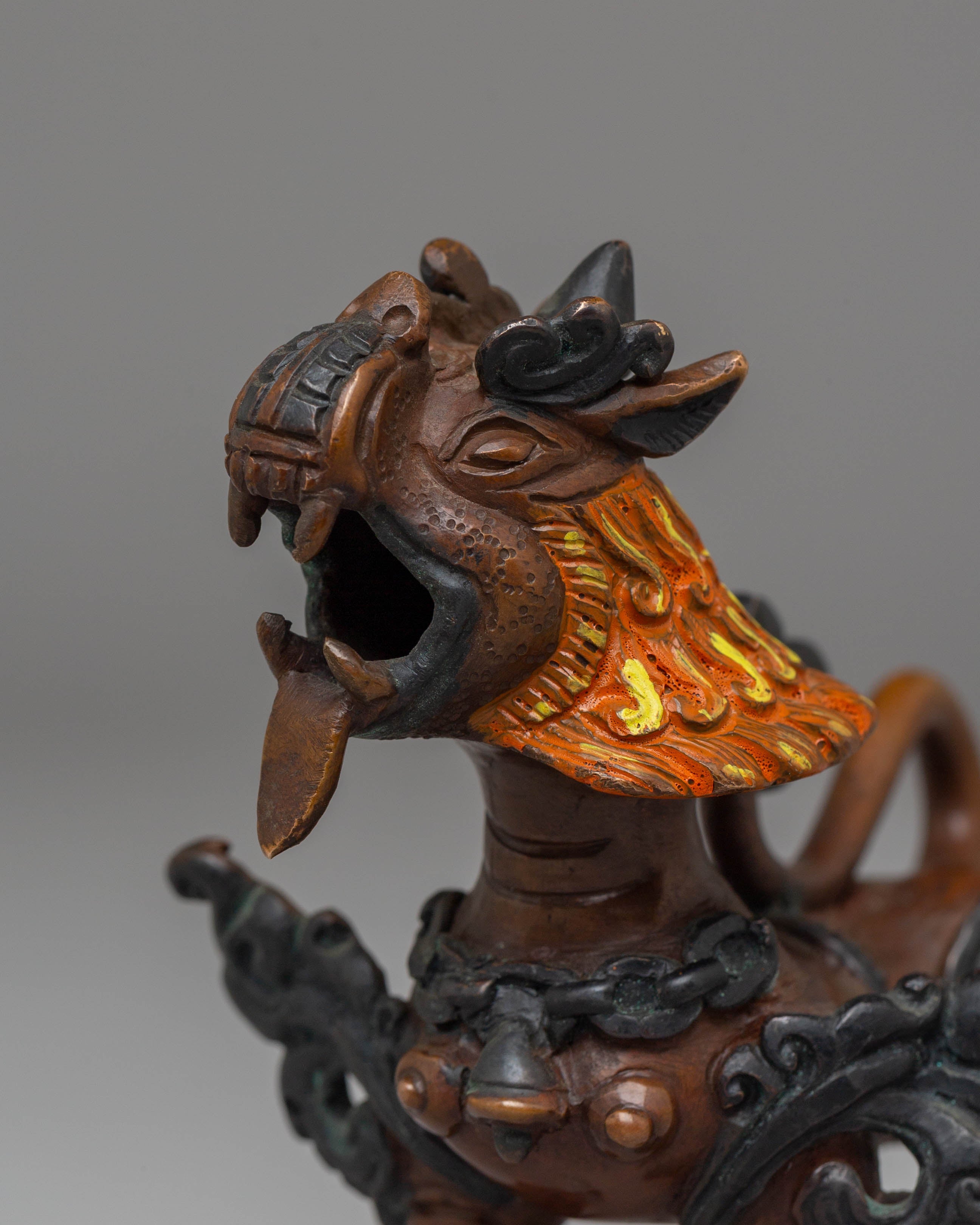 Handmade Guardian Lion Sculpture Set | Himalayan Protective Decor