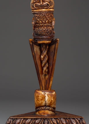 Handcrafted Vajrakila Buddhist Dagger | Ritual Phurba with Yak Bone