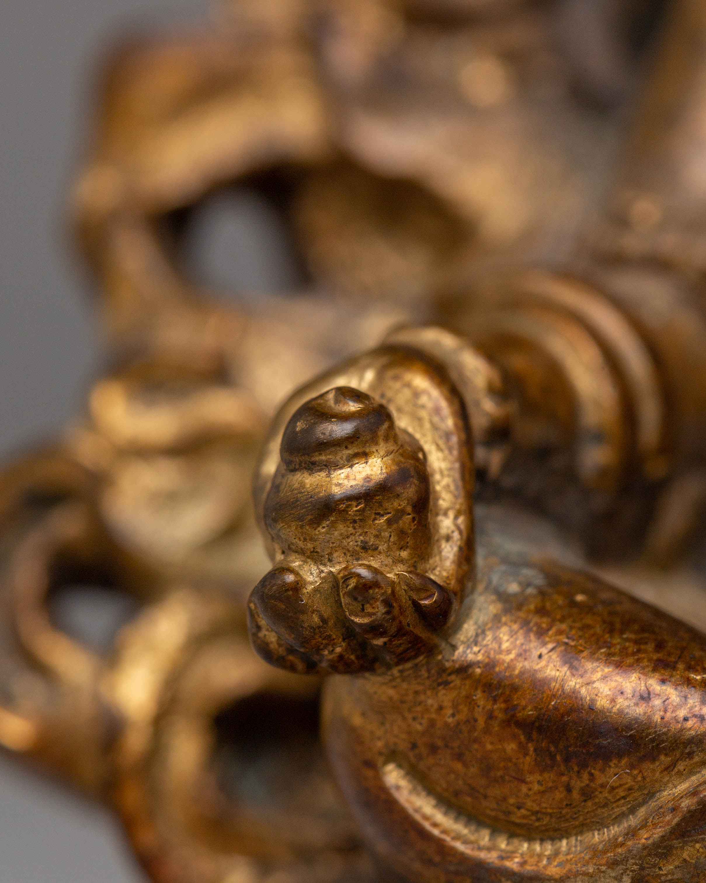 Handmade Dzambhala Copper Statue for Decor | Embodiment of Wealth