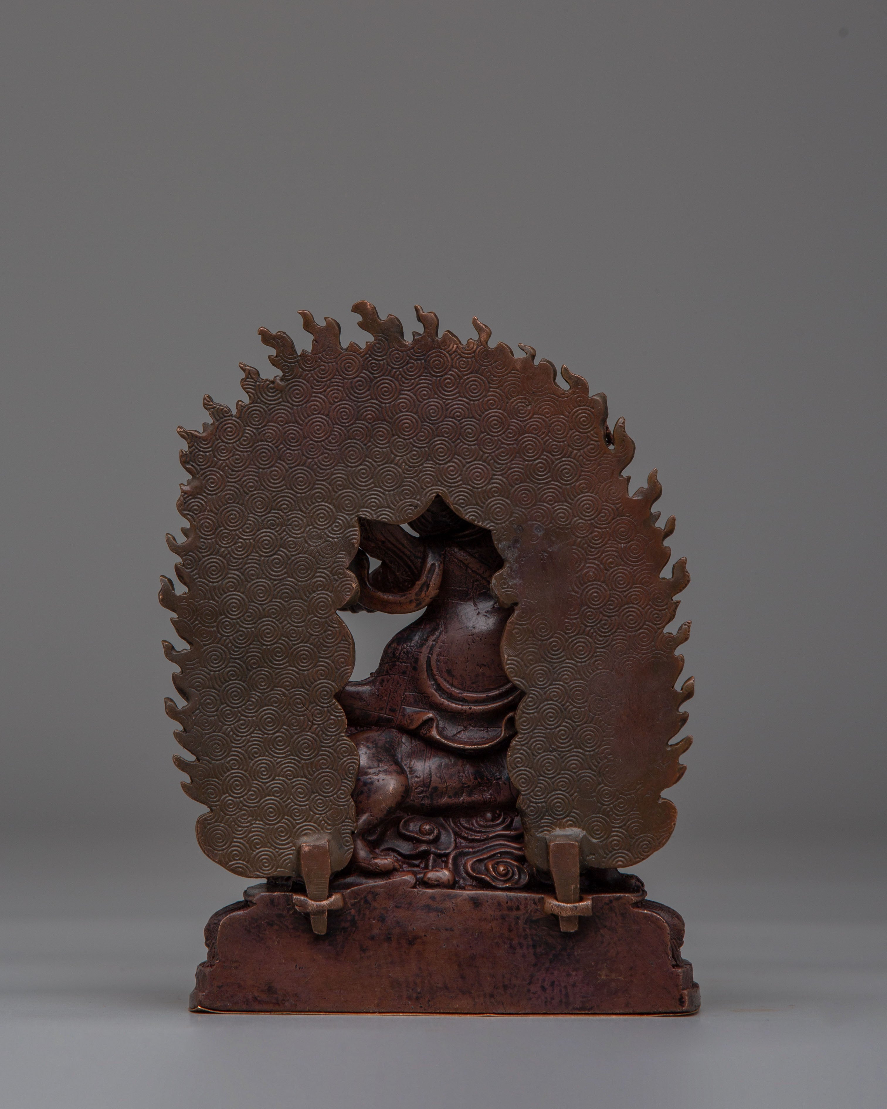 Sacred Dorje Drollo Statue | Oxidized Copper Tibetan Protector Deity Sculpture