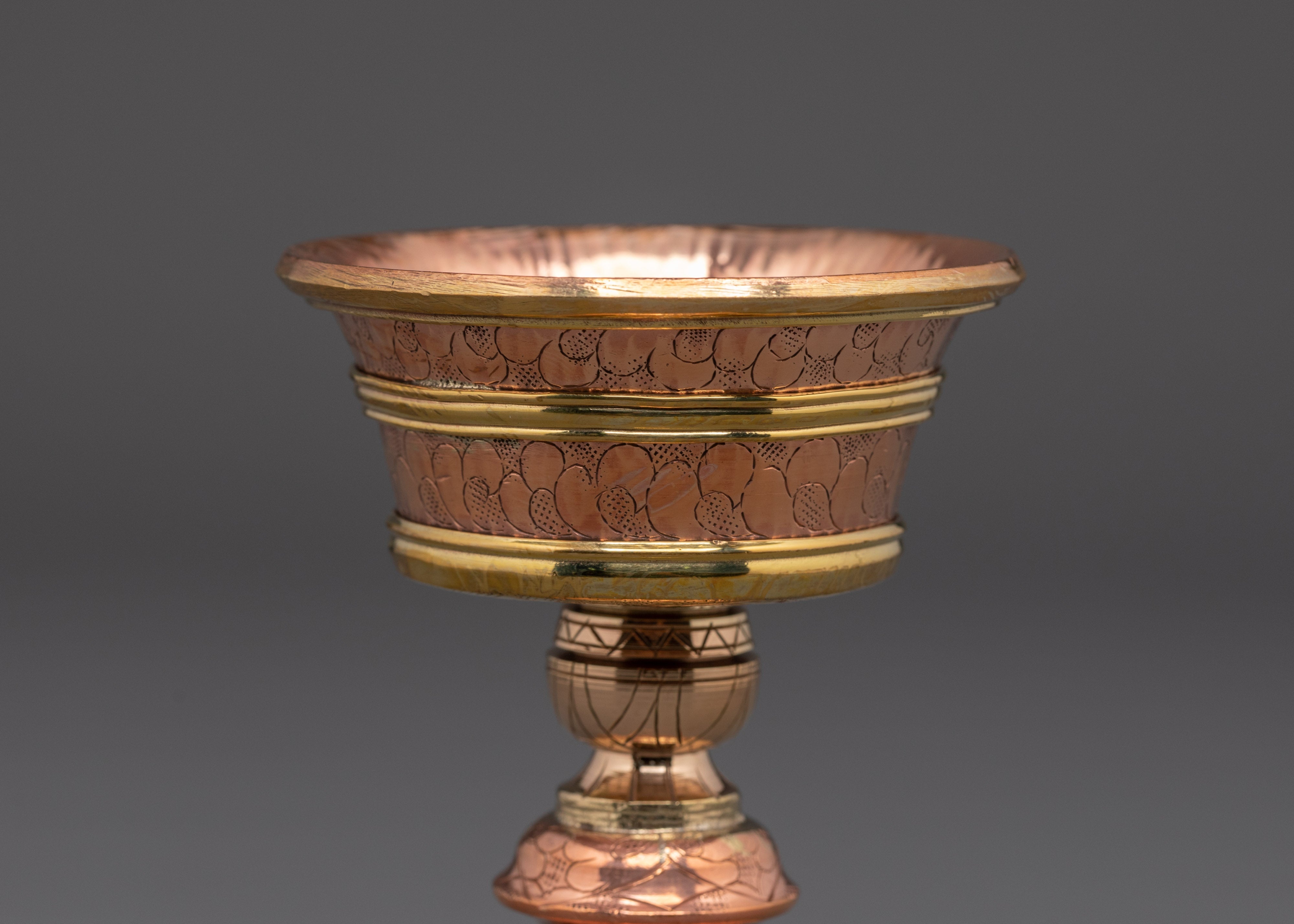 Copper Ritual Butter Lamp | Sacred Copper Lamp