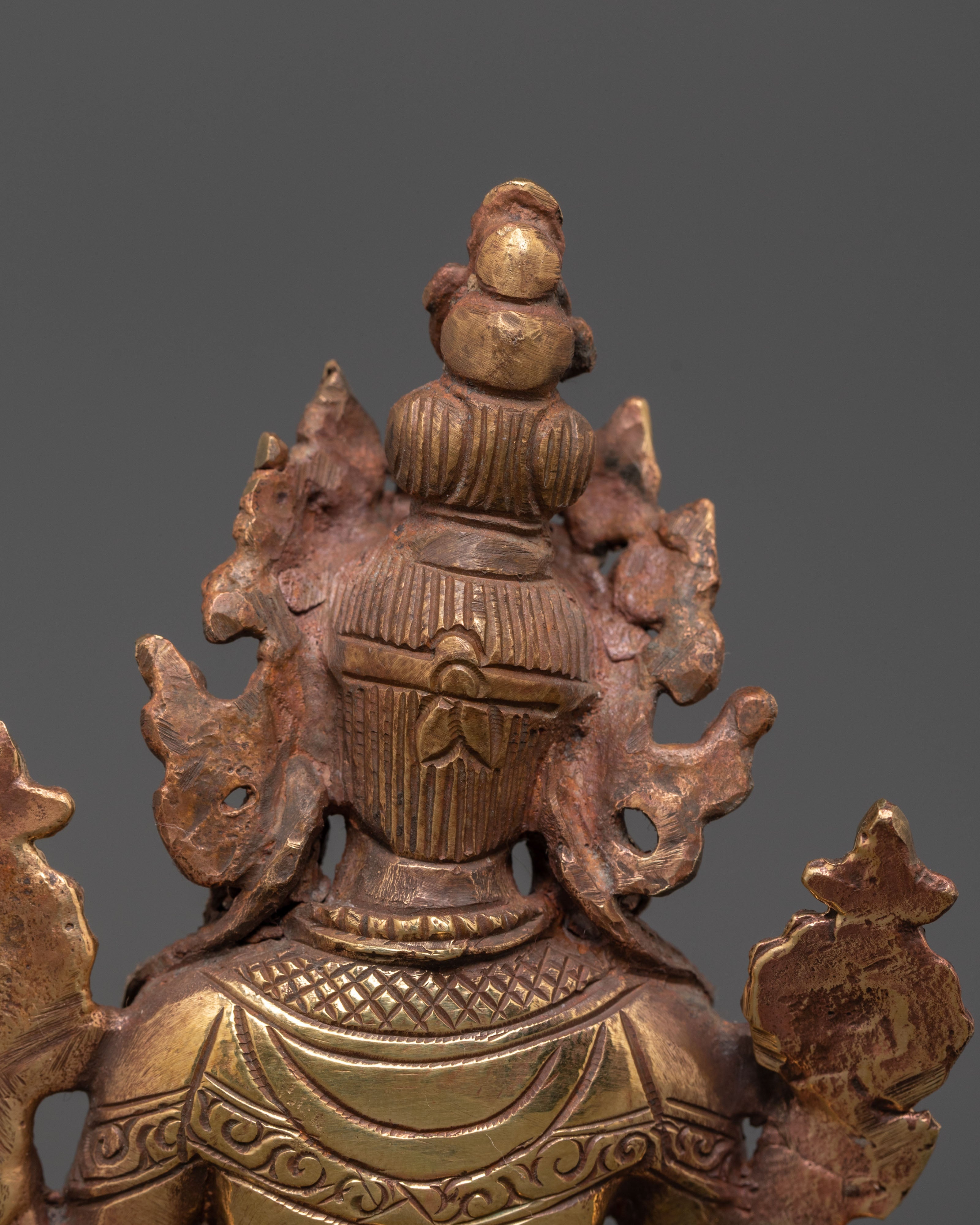 Green Tara Copper Statue | Handcrafted Tibetan Altar Decor