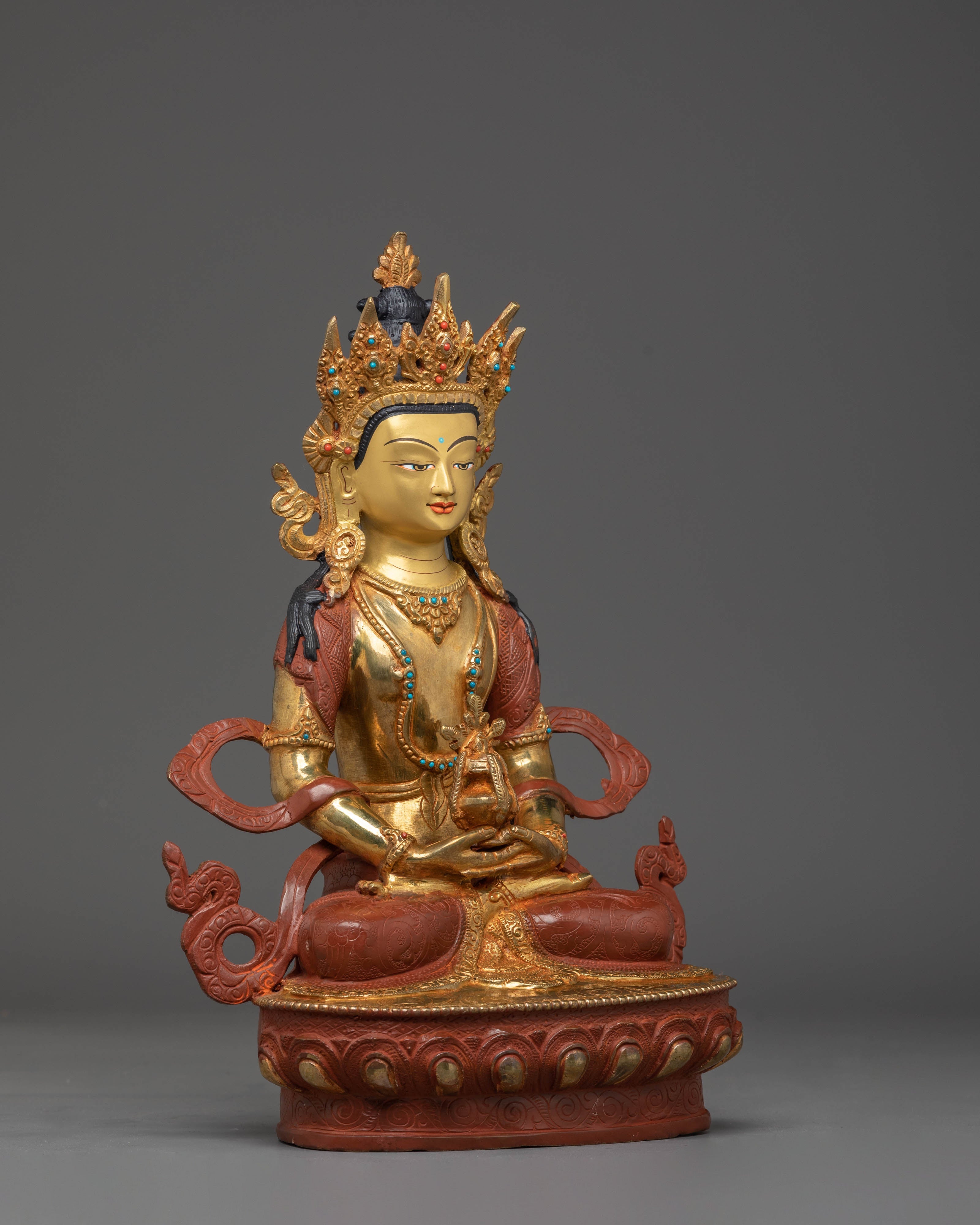 Spiritual Statue of Amitayus | Symbol of Infinite Life and Wisdom