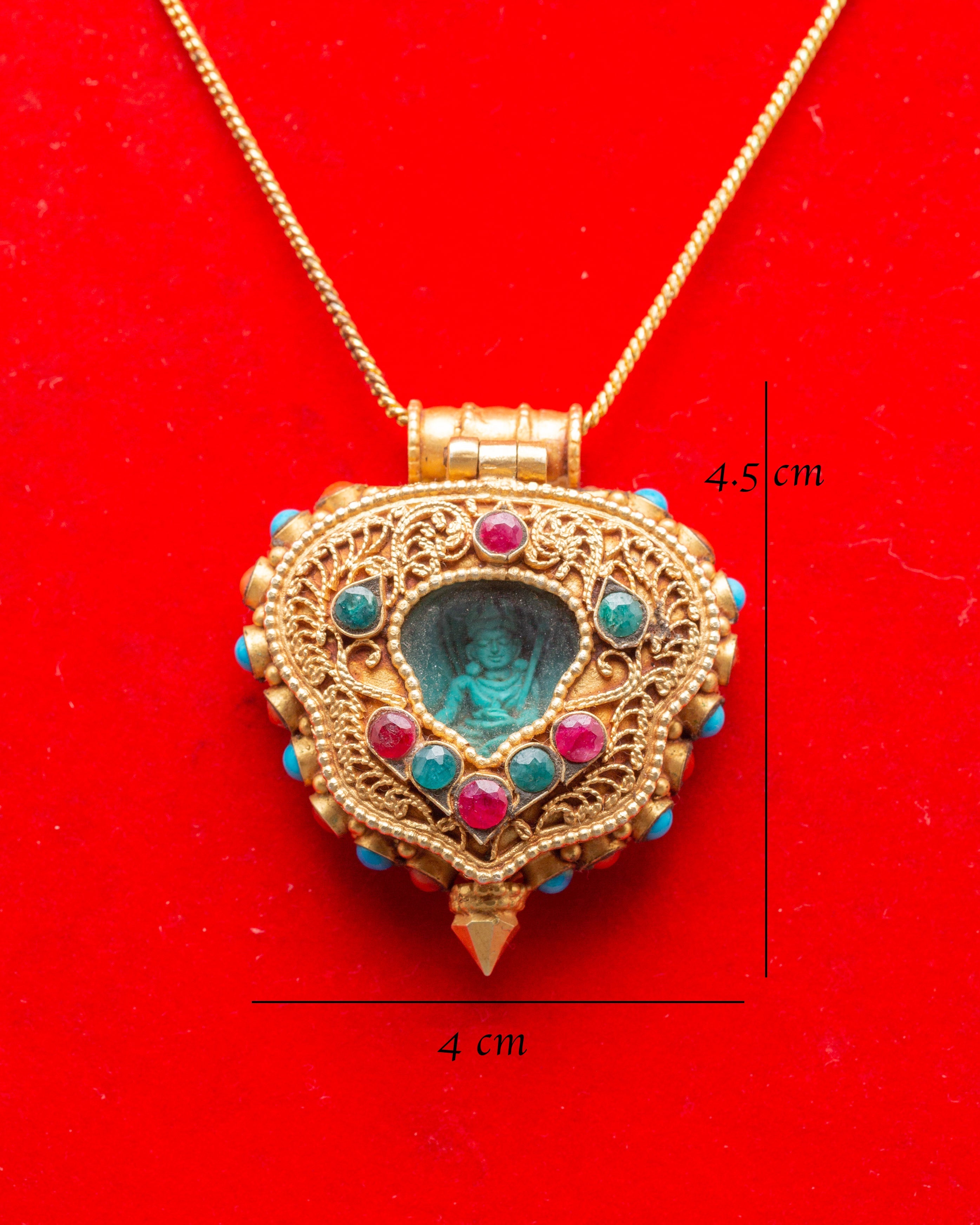 Handmade Padmasambhava Ghau Box Locket | Symbol of Purity and Spiritual
