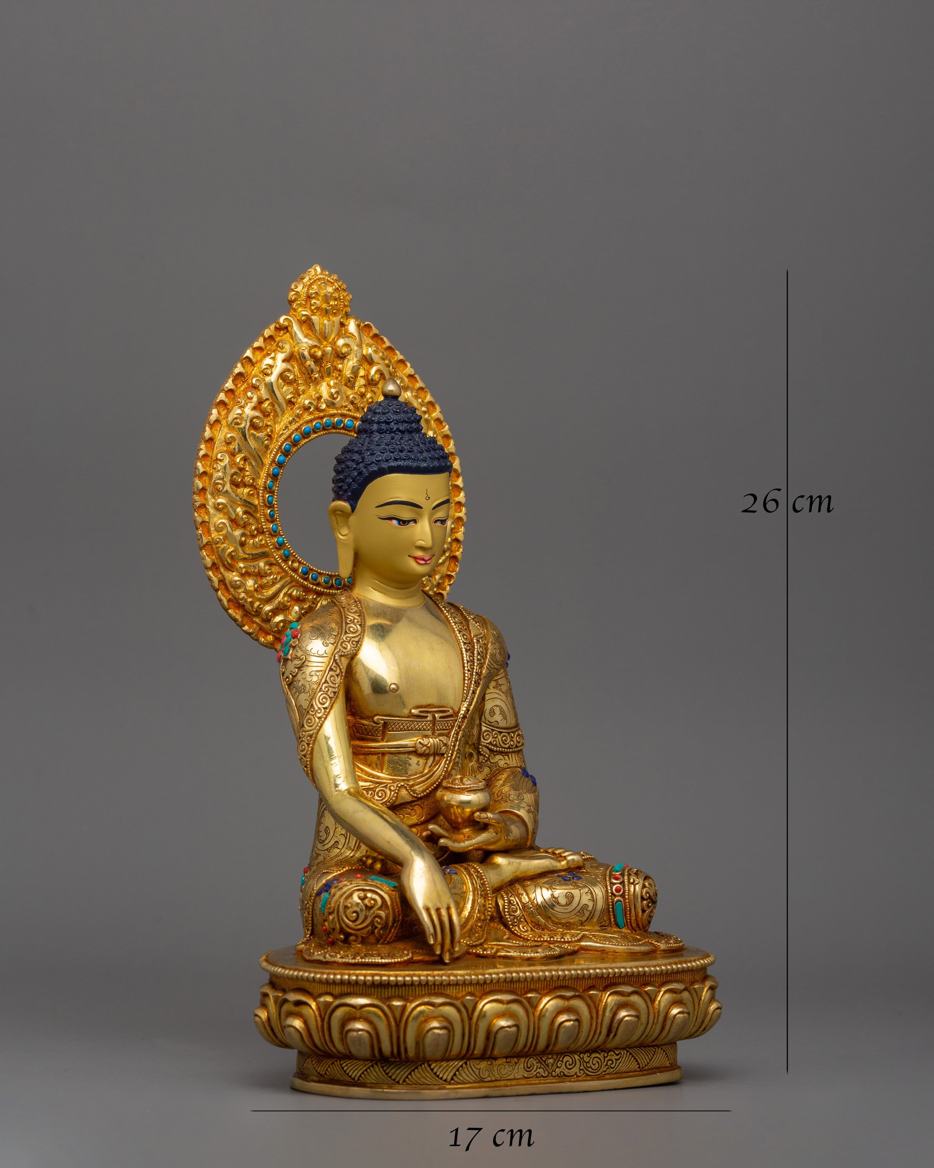 Tibetan Figurine of Buddhist deity shakyamuni Buddha 