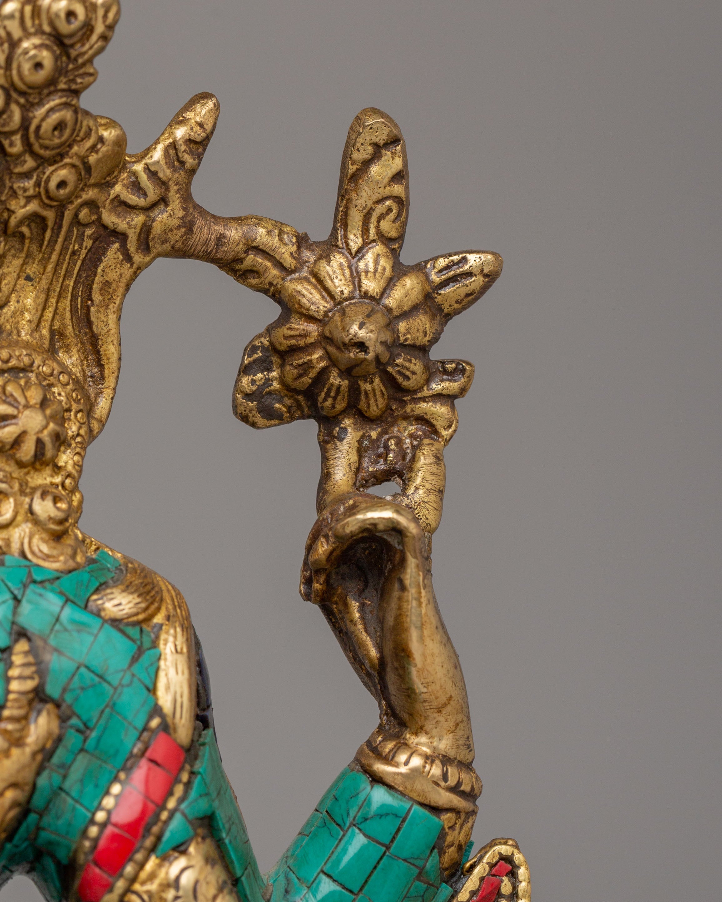 Tibetan Chenrezig Statue for Altar | Buddhist Deity Figurine