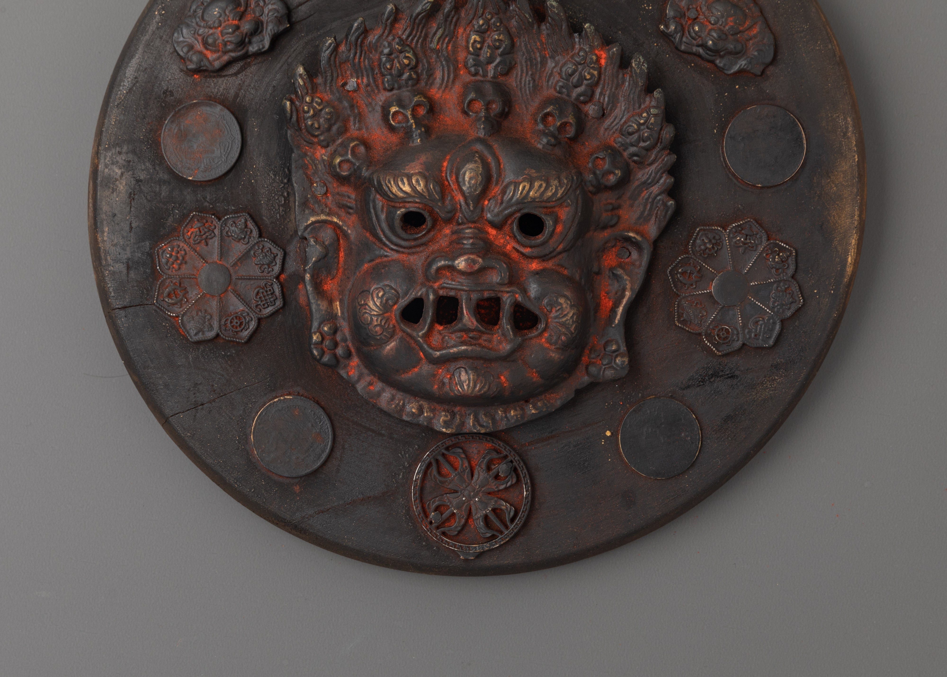 Spiritual Wooden Wall Hanging | Mahakala Wall Decor