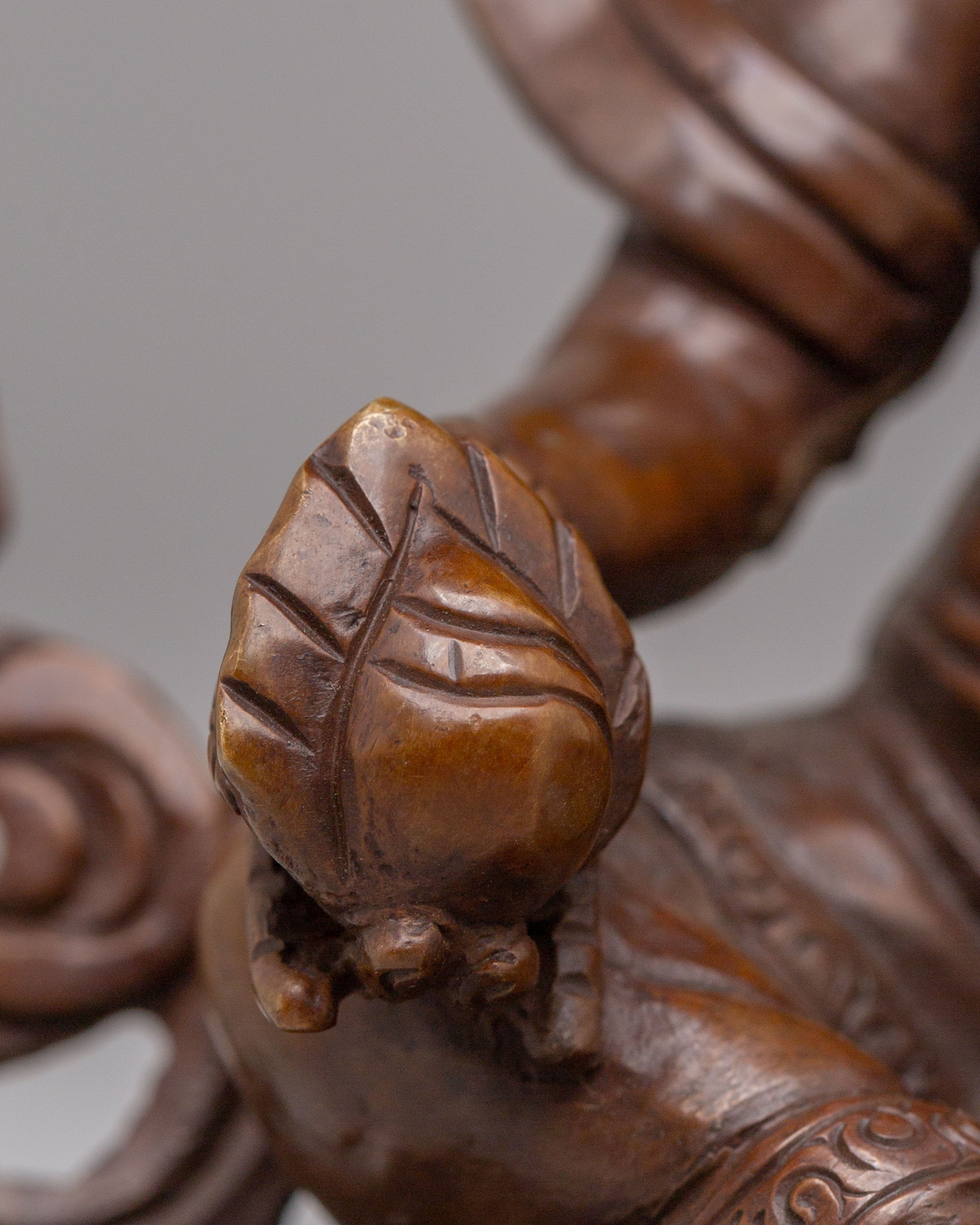 Tibetan Buddhist Dzambhala Statue | Oxidized Copper Buddhist Wealth Deity Sculpture