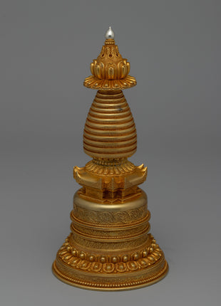 Handcrafted Stupa Buddhist Kadampa| Spiritual Symbol for Home or Altar