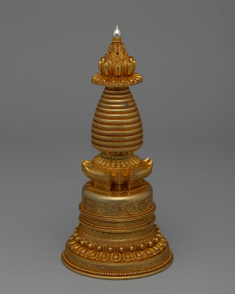 Handcrafted Stupa Buddhist Kadampa| Spiritual Symbol for Home or Altar