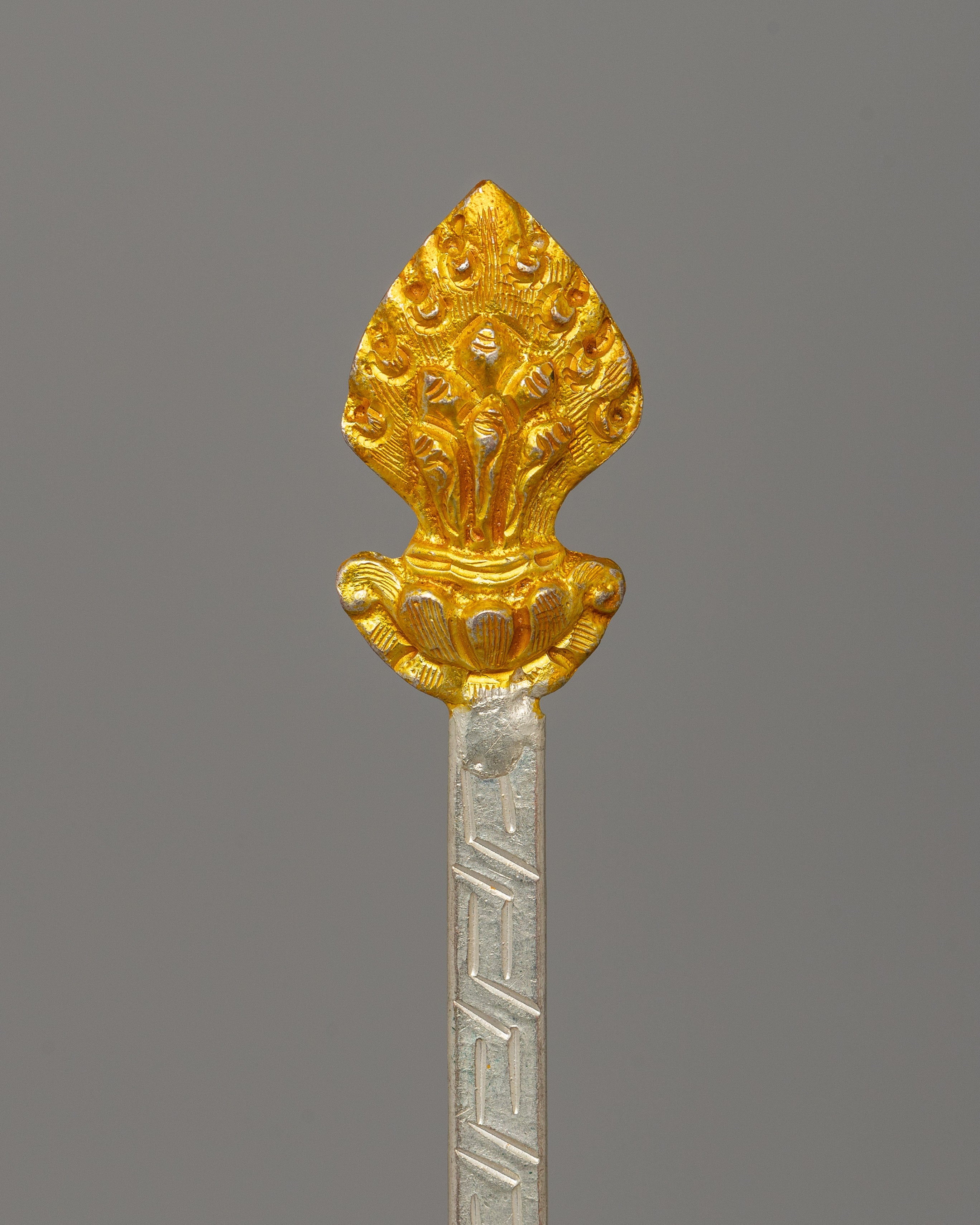Altar Spoon Set with Electro Gold Plating | Tibetan Ritual Tool