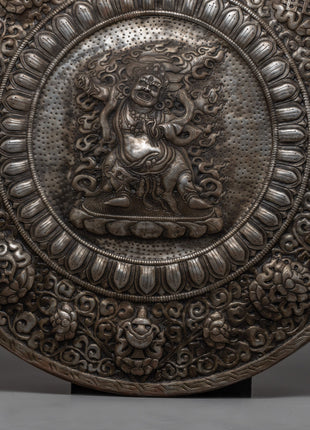 Traditional Vajrapani Metal Thangka | Sacred Tibetan Artwork for Strength and Protection