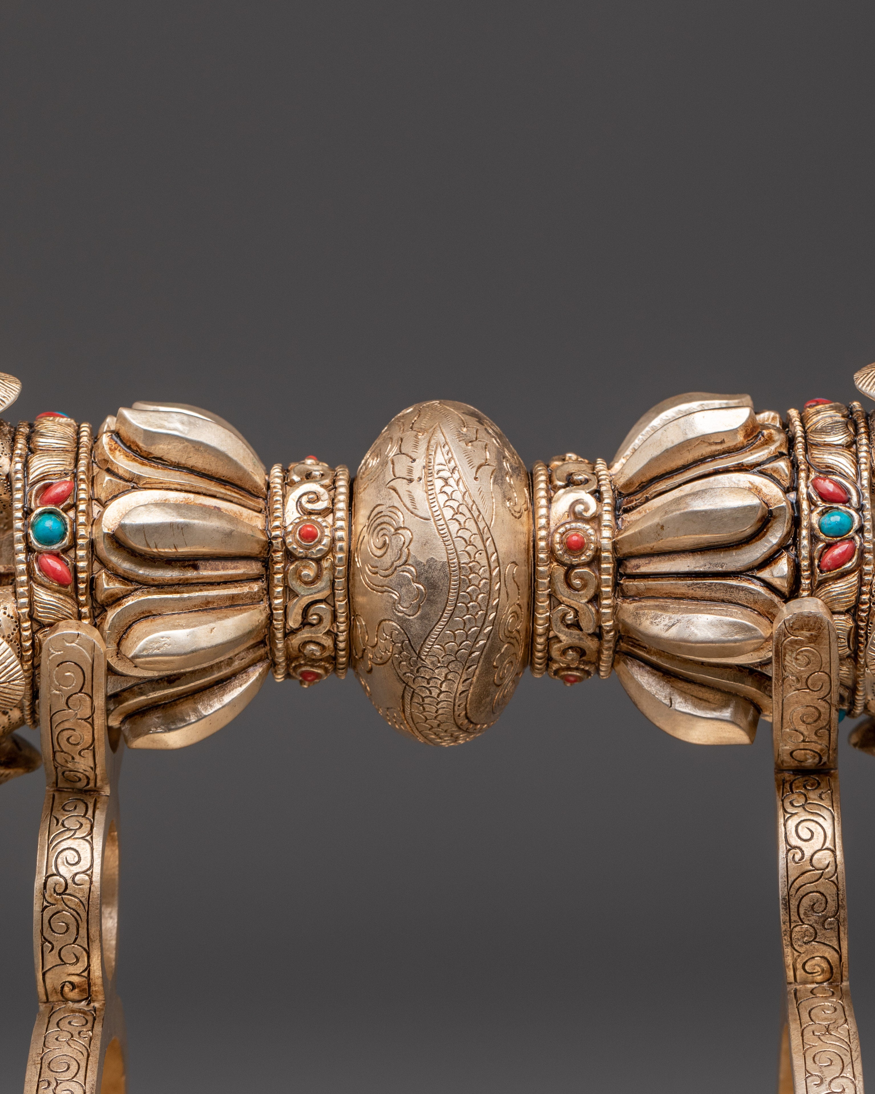 Tibetan Ritual Vajra with Stand | Symbolizes The Unity Of Wisdom And Compassion