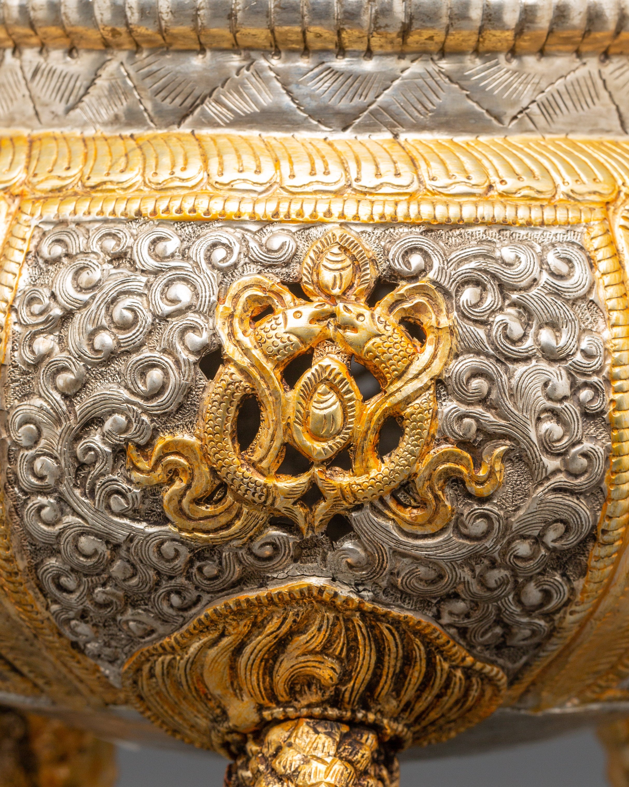 Sacred Golden Incense Burner for Religious Ceremonies | Offerings and Worship