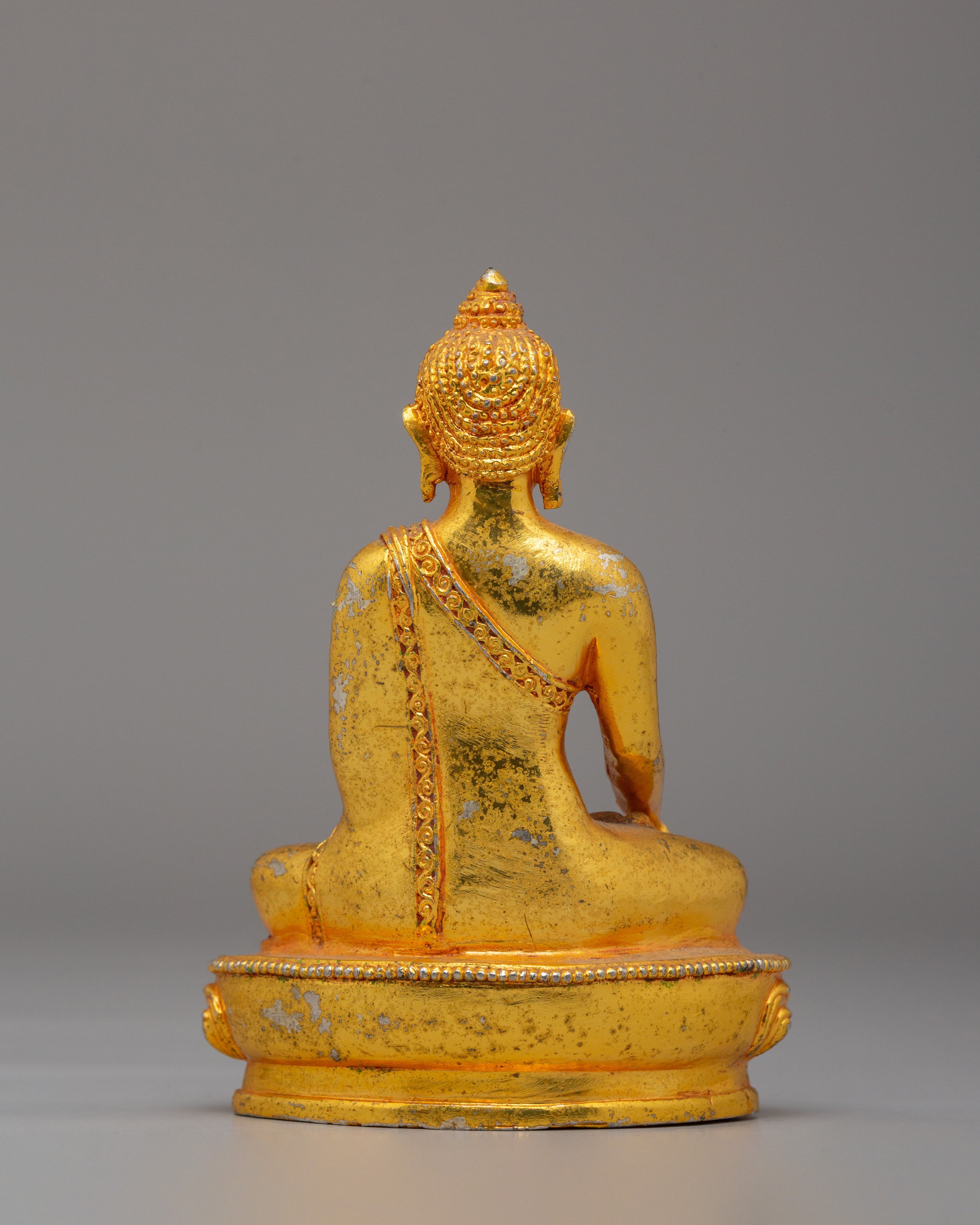 Historical Tibetan Shakyamuni Buddha Statue | Sacred Copper Artwork