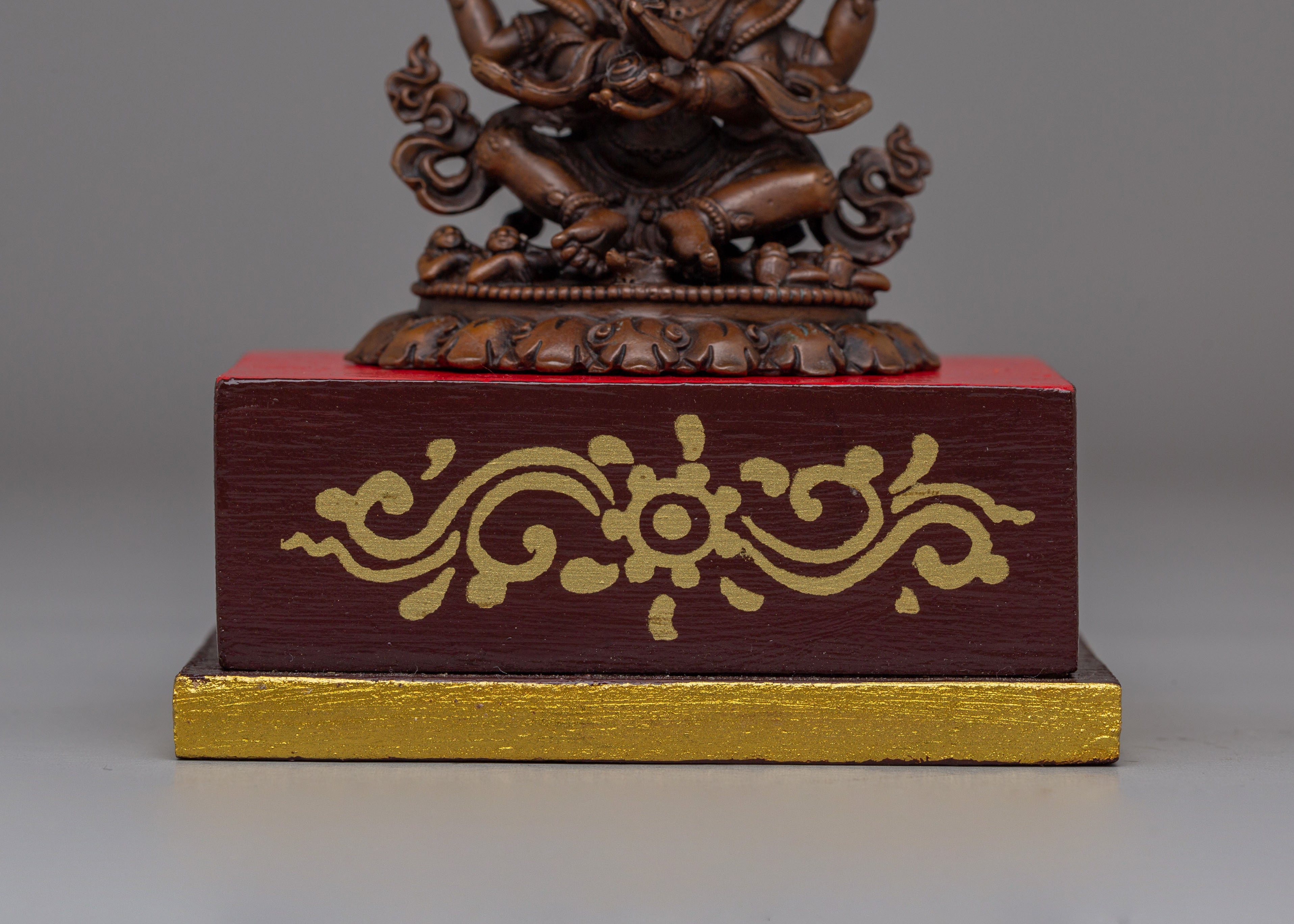 Tibetan Four-Armed Mahakala Statue | Symbolizing Spiritual Protection and Transformation