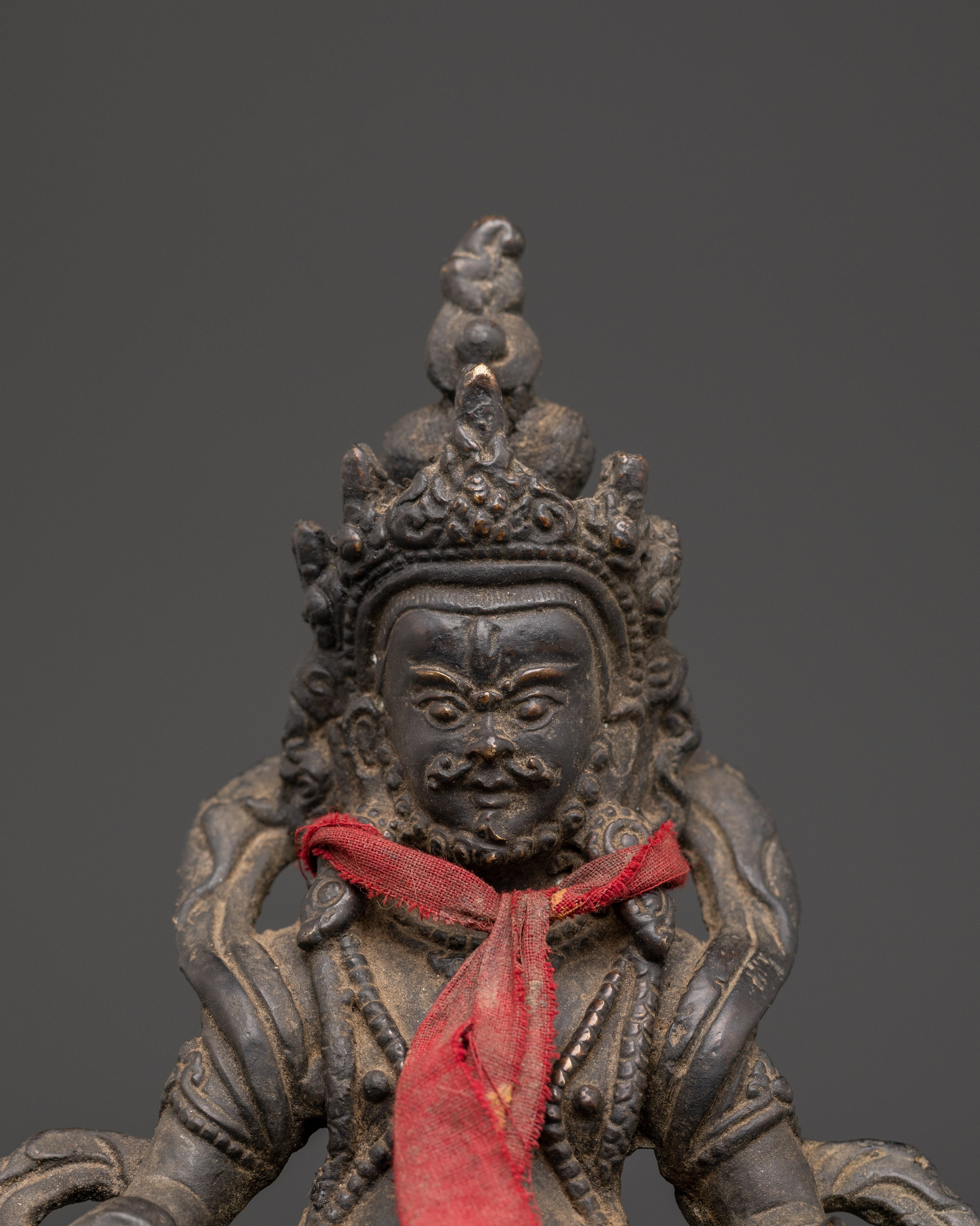 Spiritual Wealth Deity Dzambhala Statue | Figurine for Shrine, Altar and Dharma Decor
