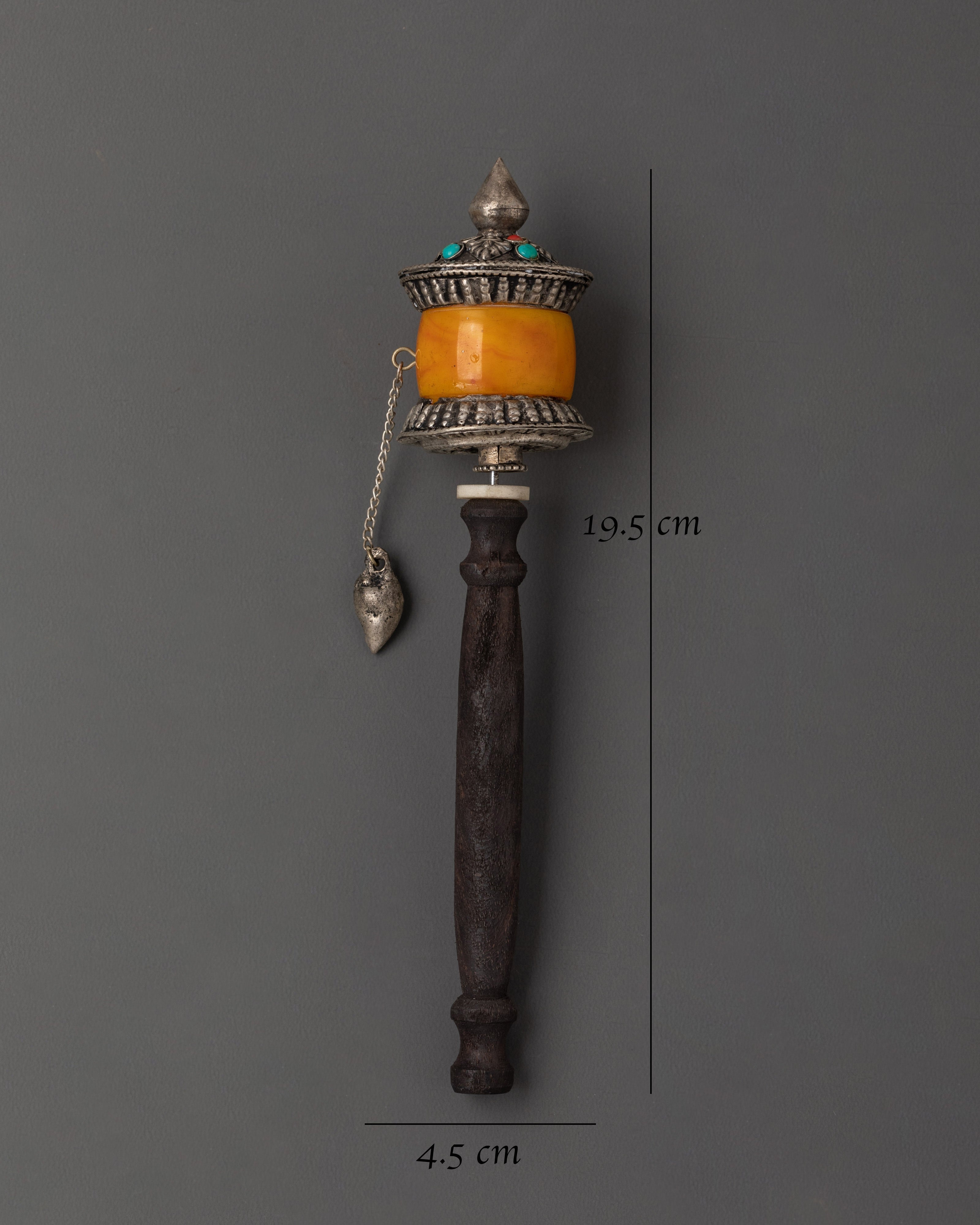 Handcrafted Tibetan Mantra Spinner | Tibetan Buddhist Spiritual Prayer Wheel