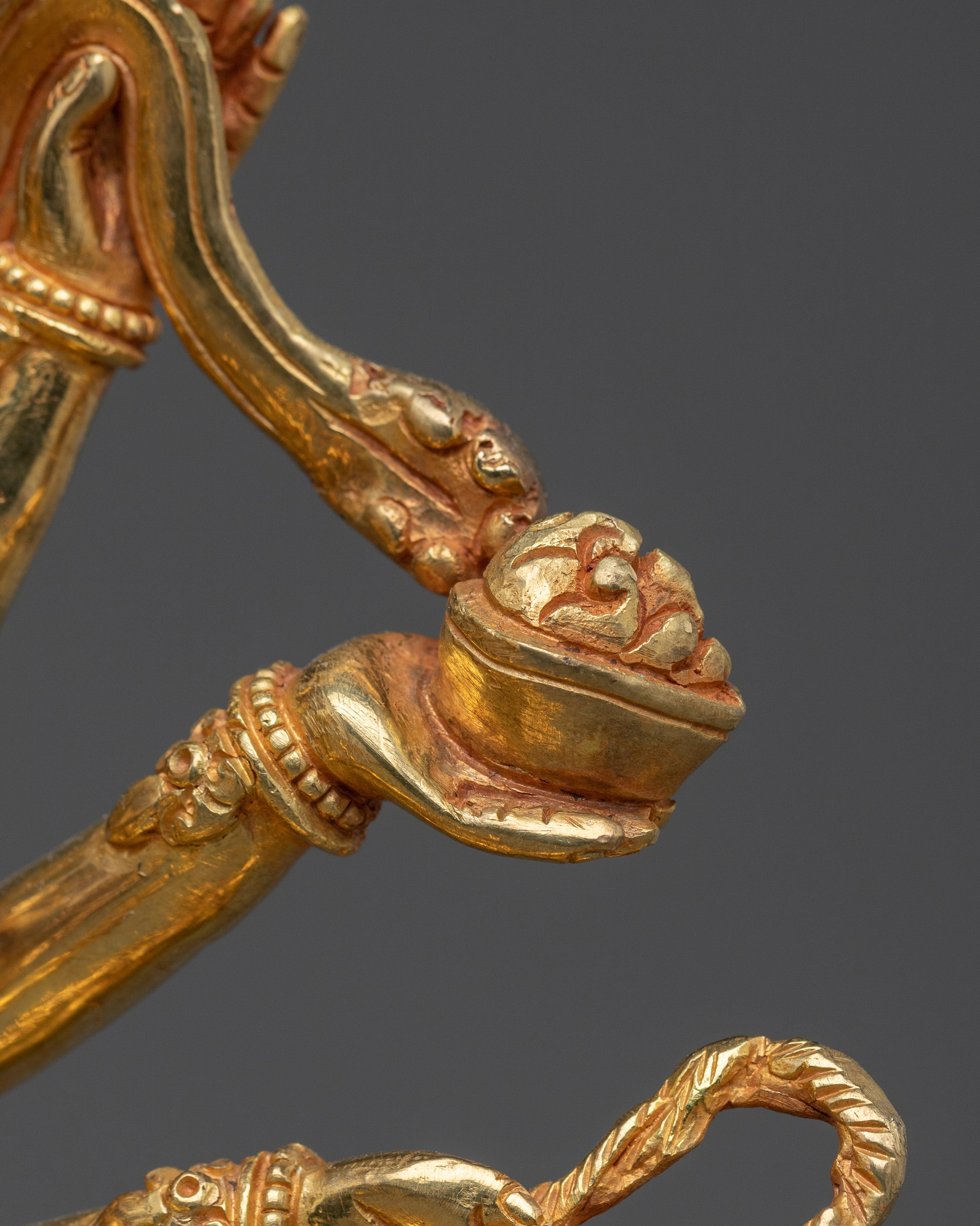 Chakrasambhara with Consort Gold and Copper Statue | Meditation Room, and Sacred Space