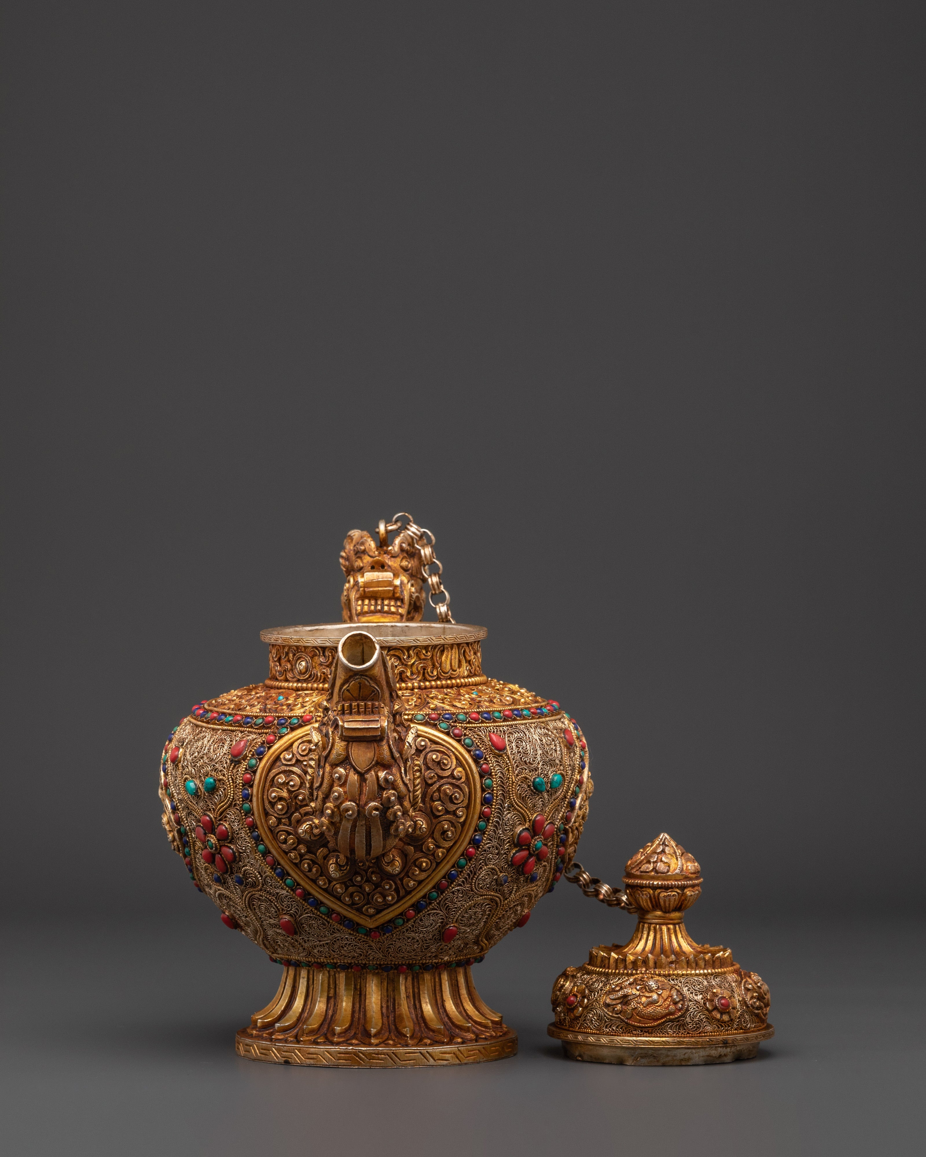 Decorative Tea Pot | Silver & Gold Plating